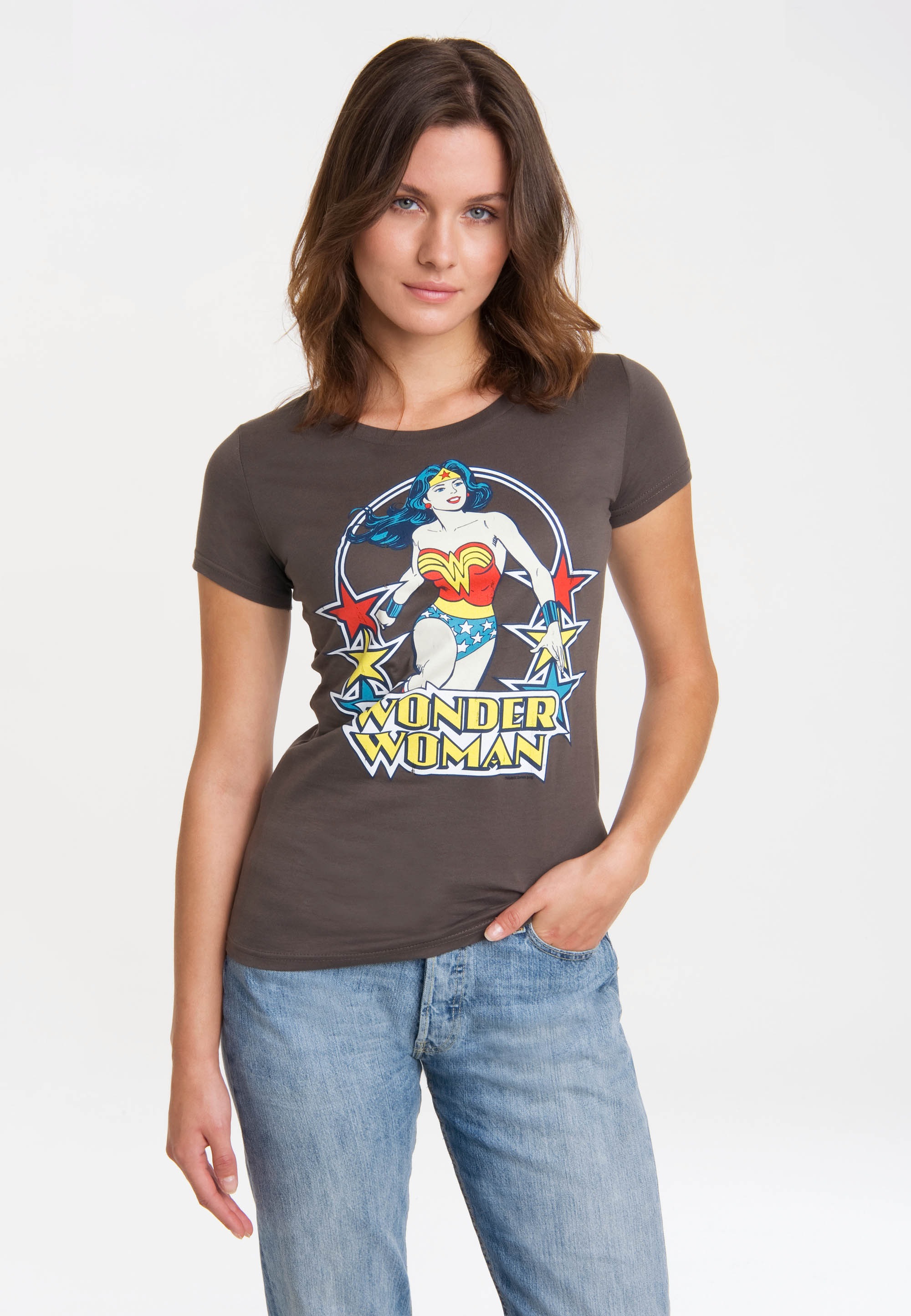 LOGOSHIRT T-Shirt "Print DC Comics Wonder Woman Stars", mit lizenziertem Pr günstig online kaufen