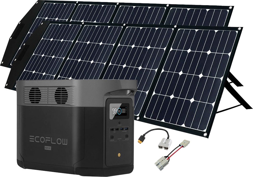 Komplettpaket 670W Solaranlage mit Batterie 2 x 220Ah und  2000W-Wechselrichter