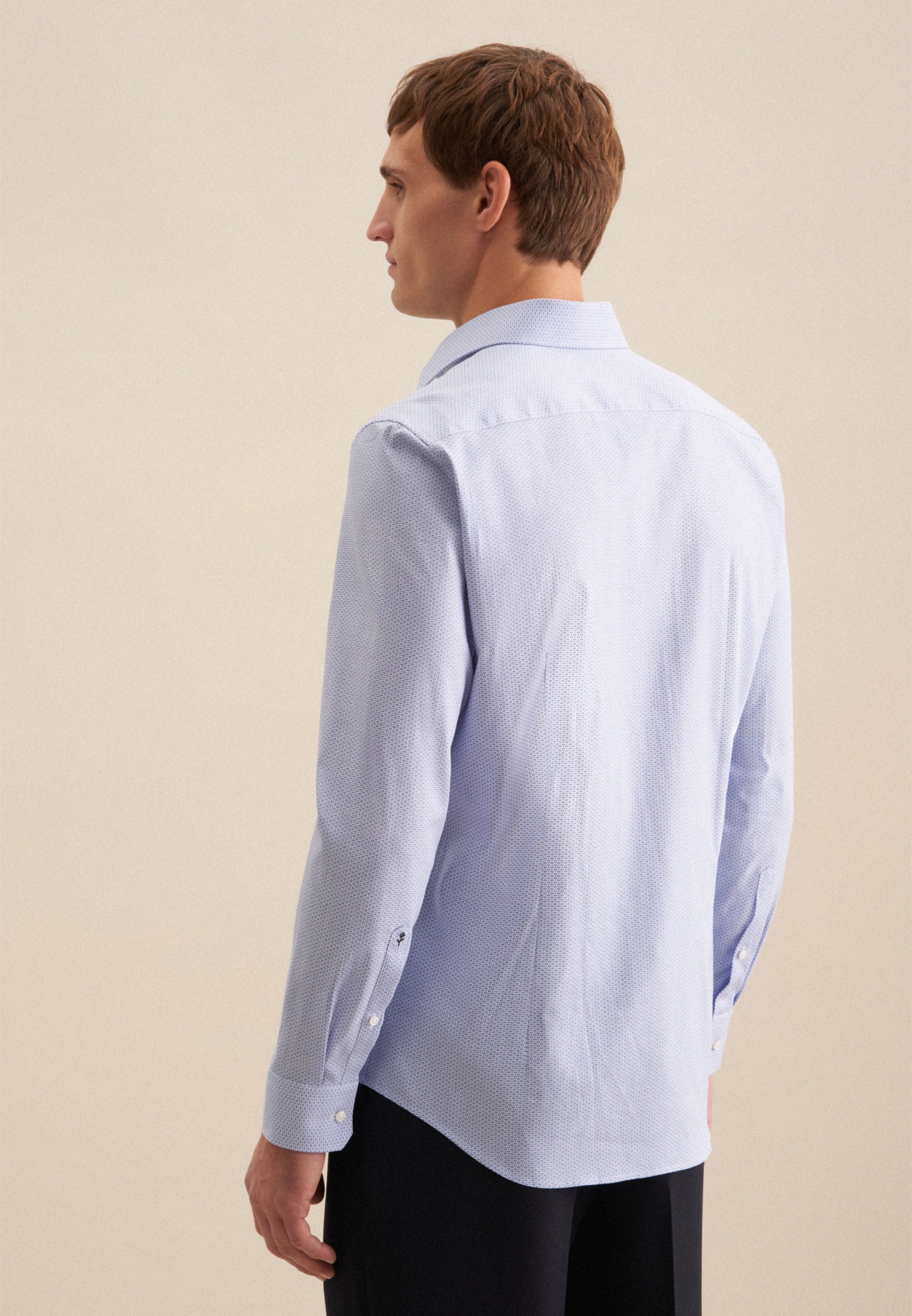 seidensticker Businesshemd "Slim", Slim Langarm Kentkragen Druck günstig online kaufen