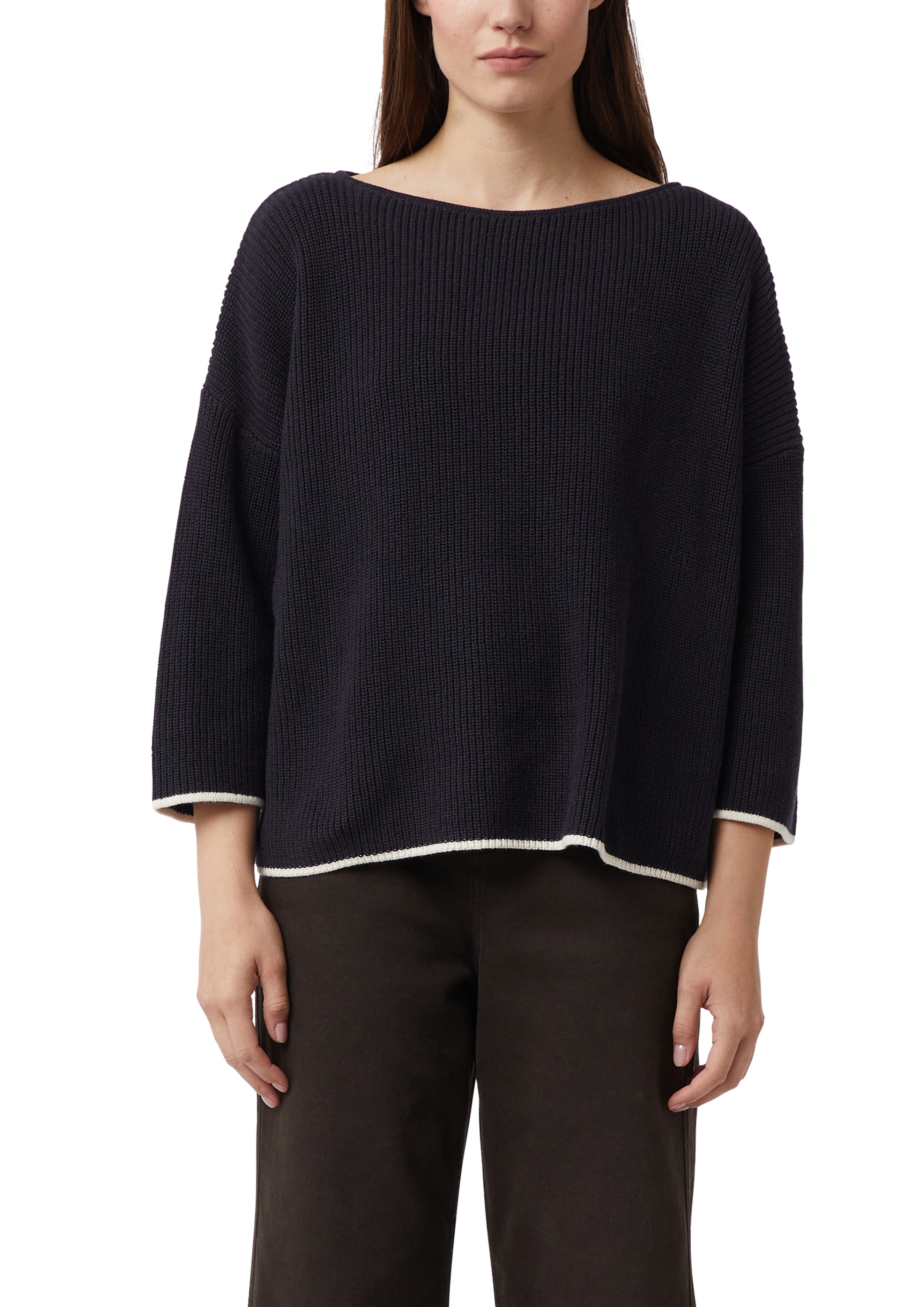 Comma Strickpullover mit Kontrast-Details