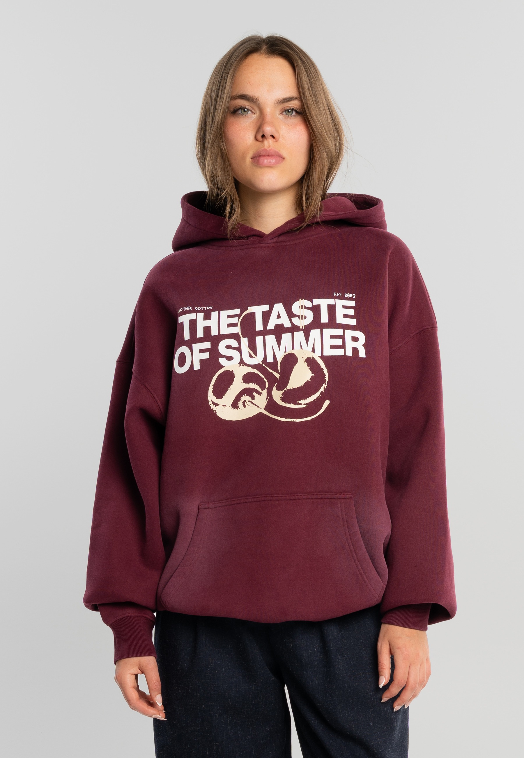Another Cotton Lab Rundhalspullover »Another Cotton Lab Taste of Summer Washed Hoodie« 1