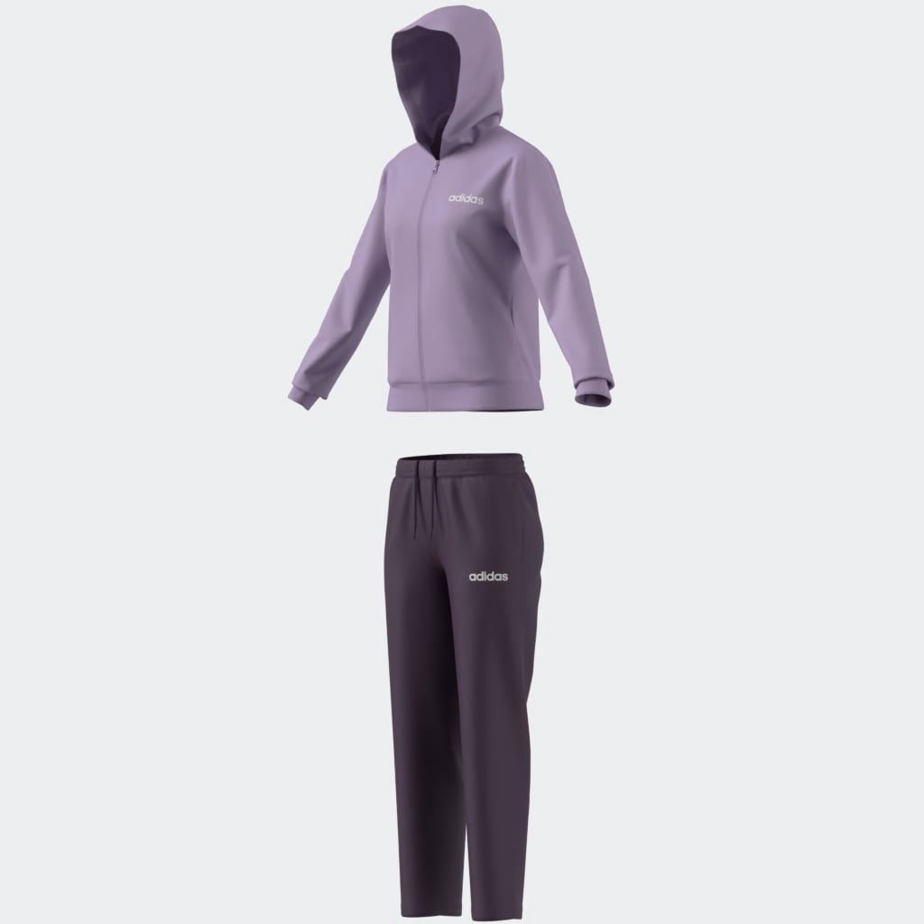 adidas Sportswear Trainingsanzug »W LINEAR TS«, (2 tlg.), Trainingsjacke mit Kapuze, Tracksuit