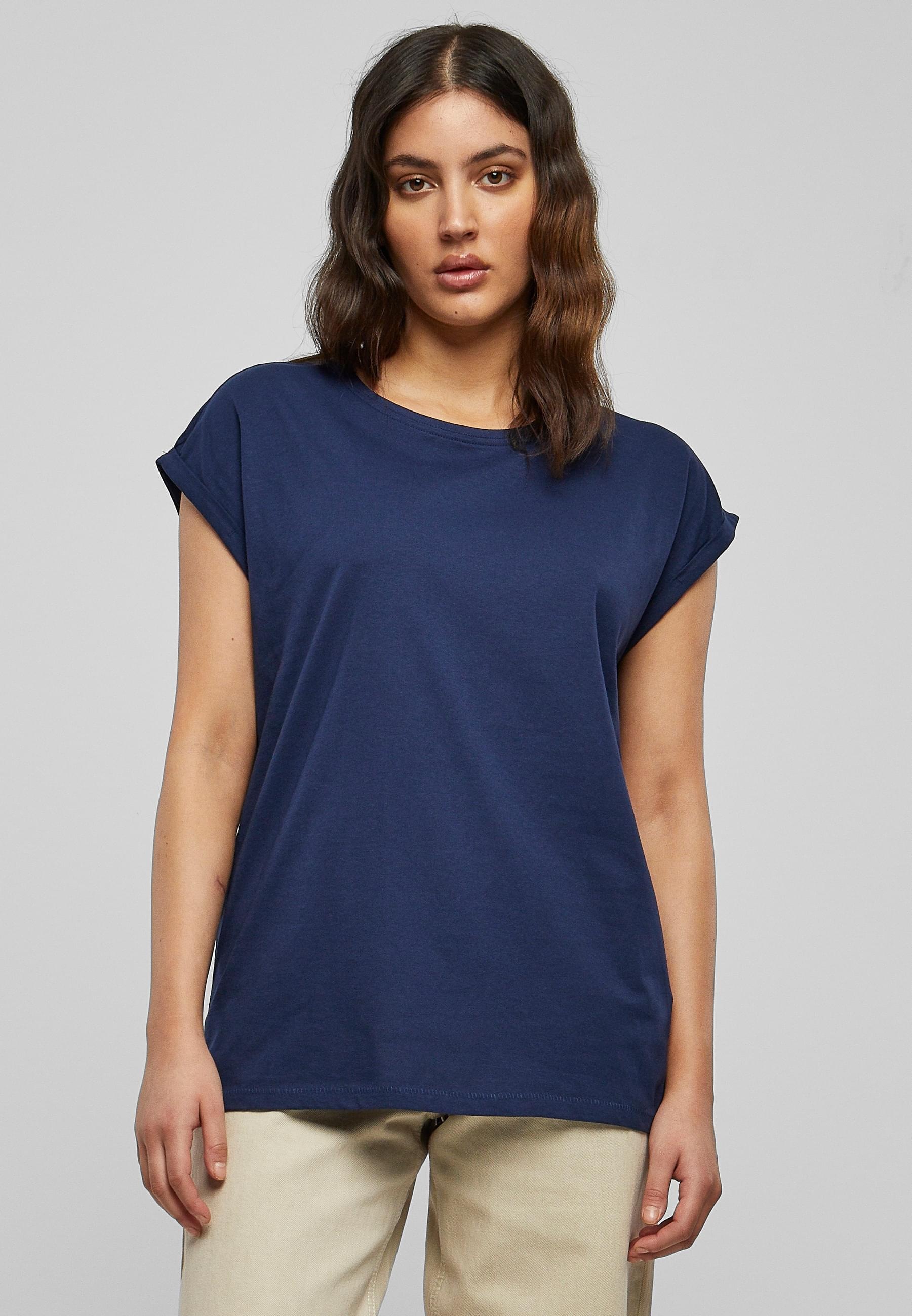 URBAN CLASSICS Kurzarmshirt »Urban Classics Damen Ladies Extended Shoulder Tee«, (1 tlg.)