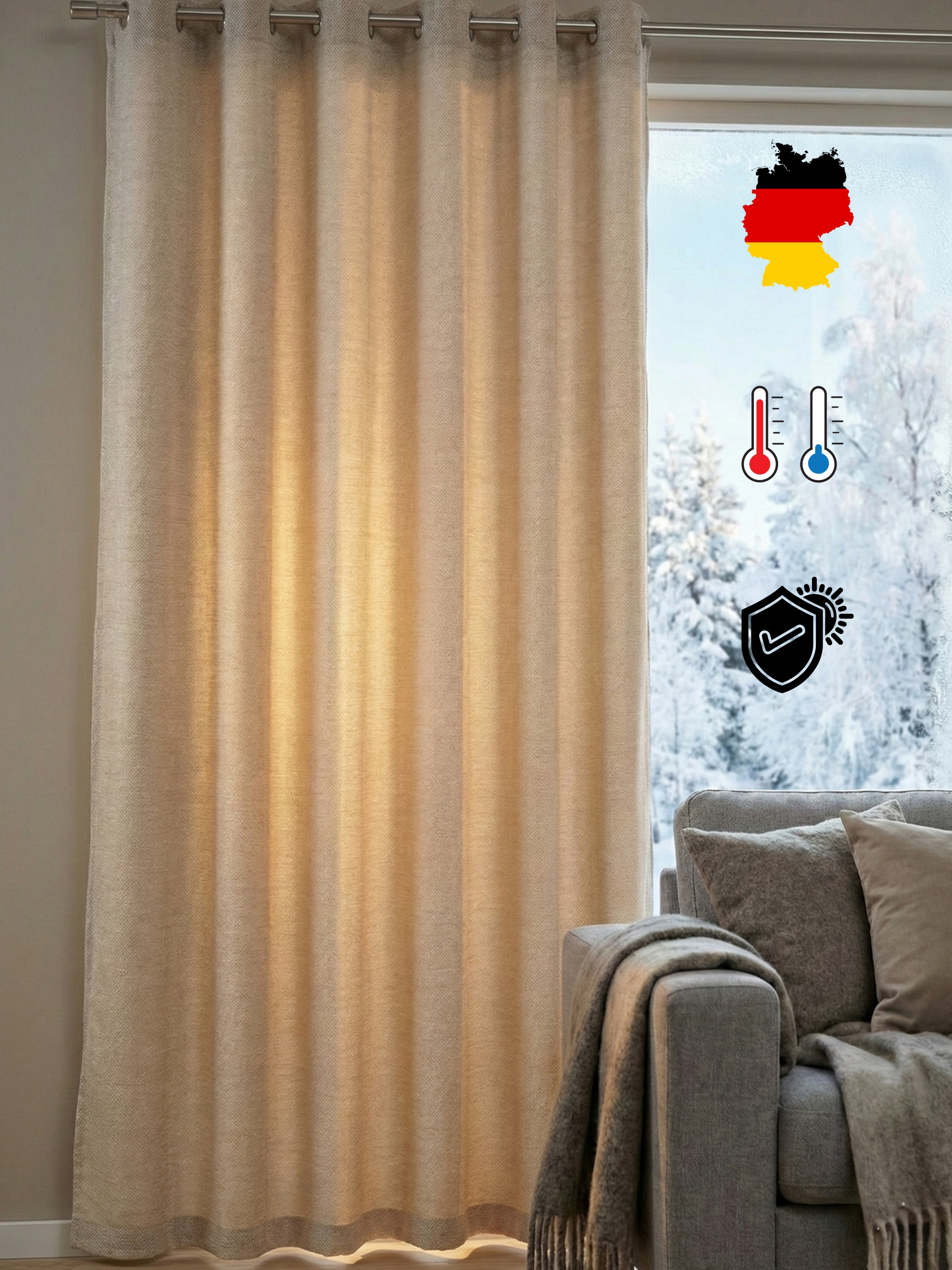 Wirth Vorhang "Trondheim B" Ösen 1 Stk. tlg. günstig online kaufen