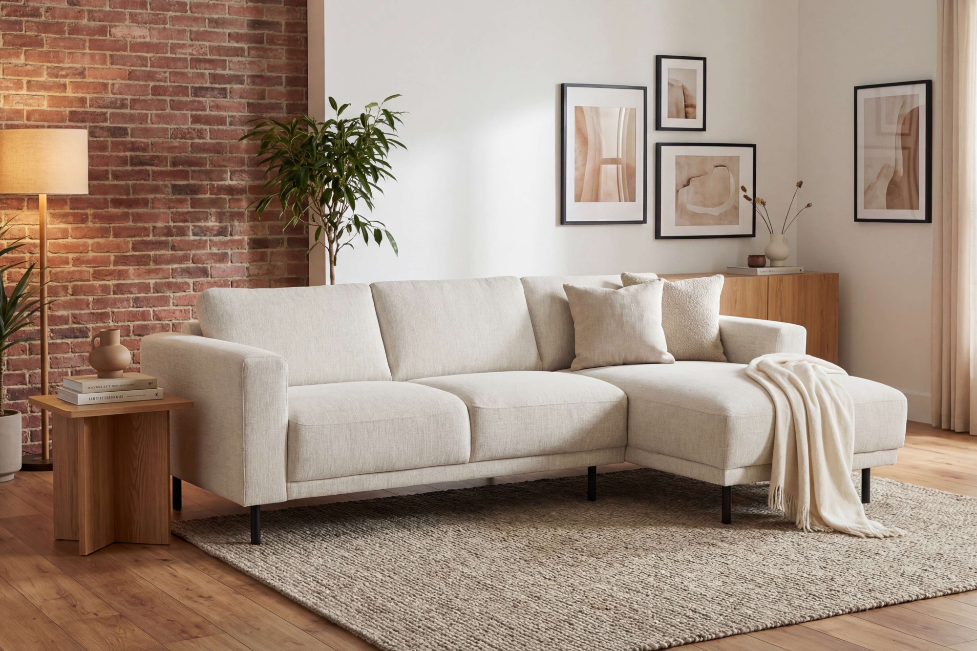 OTTO home Ecksofa "Sveeva, L-Form, B.238 cm, schwarze Metallfüße" langlebiger Webstoff, mit Wellenunterfederung, viele Farben