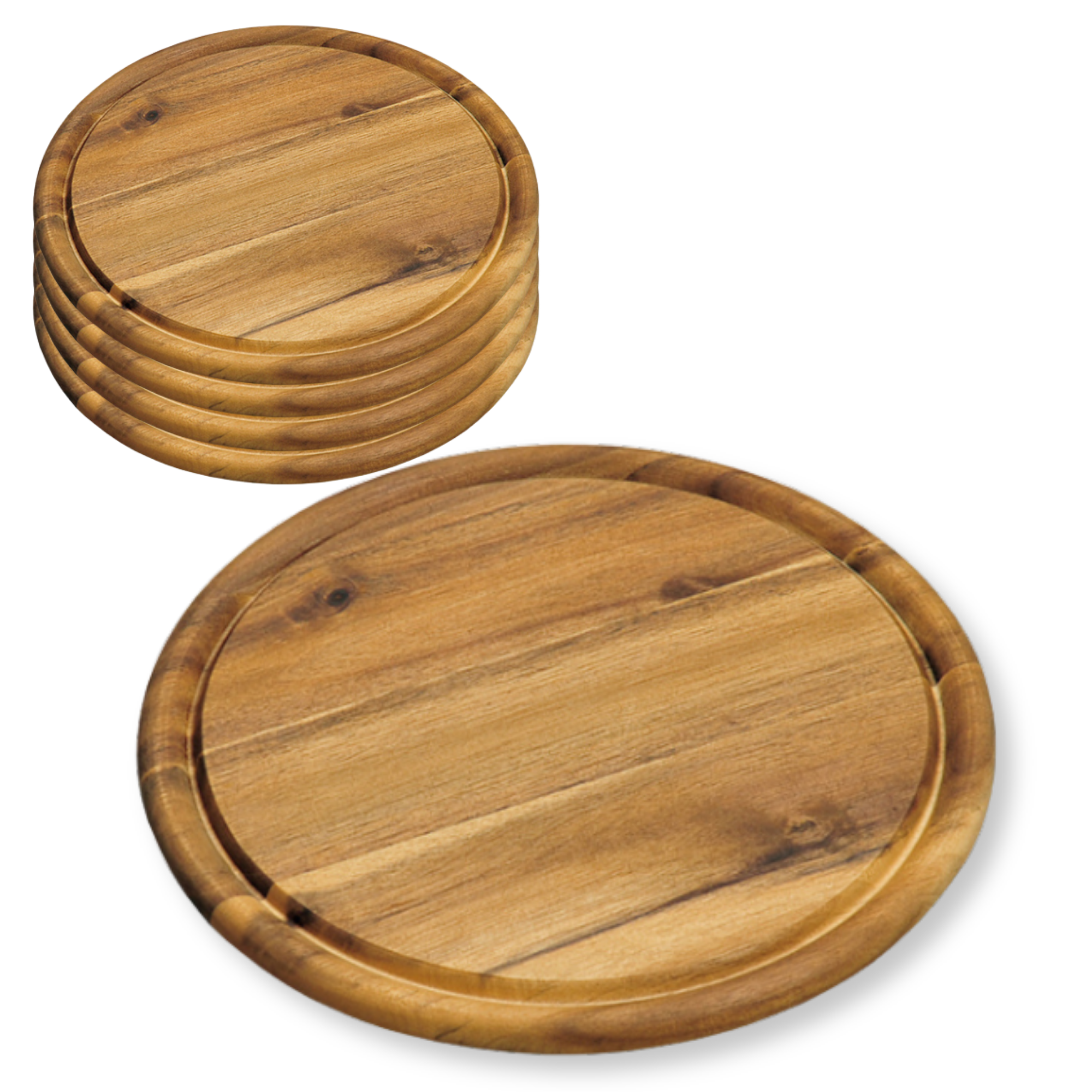 KESPER® Servierbrett »Vesperteller, Akazie, FSC« 6er Set
