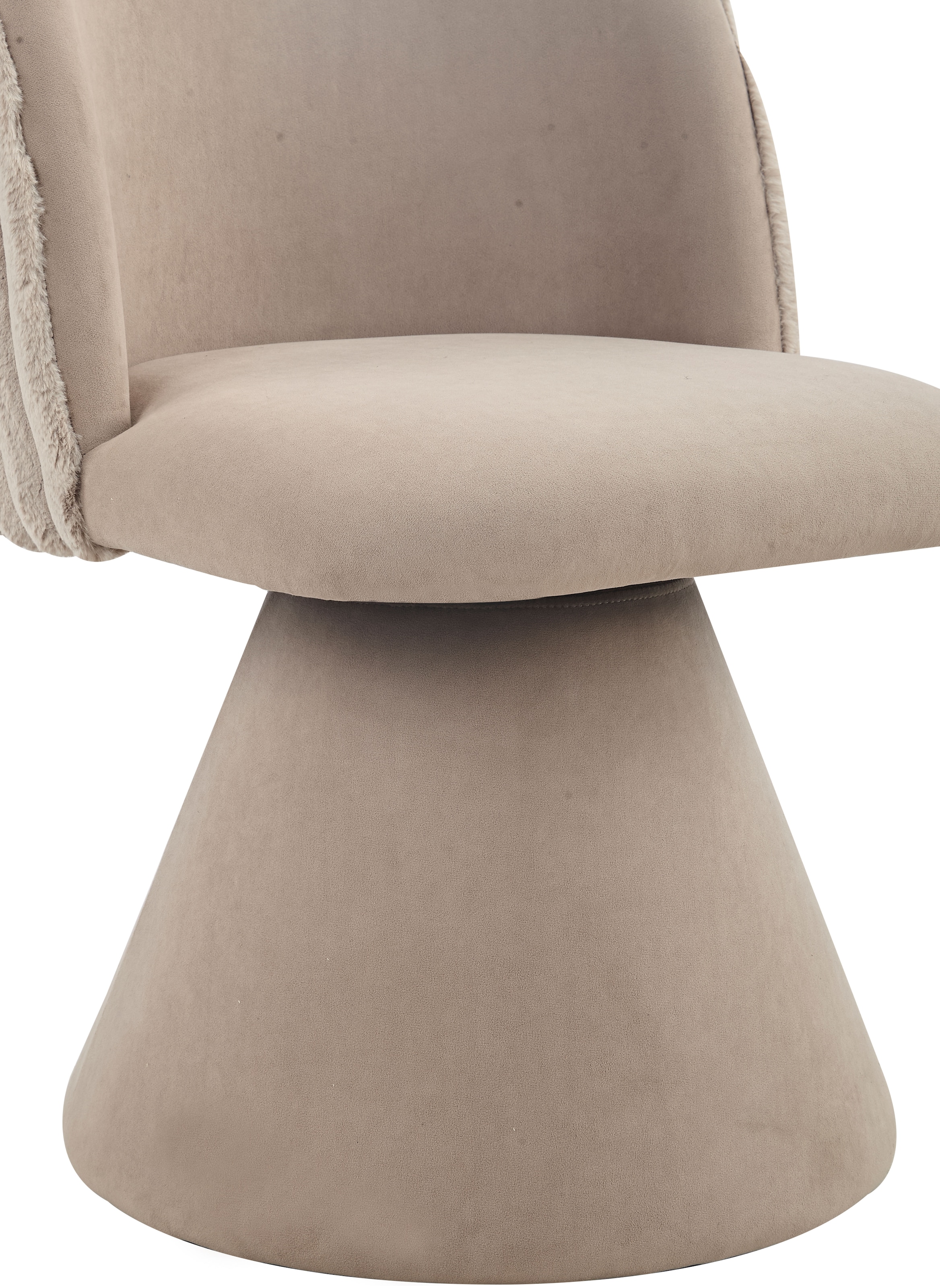 HELA Drehstuhl »BARI« (Set) 2 Stk.360° drehbar, Polsterfuß, Materialkombi, Außen Felloptik Innen Velvet