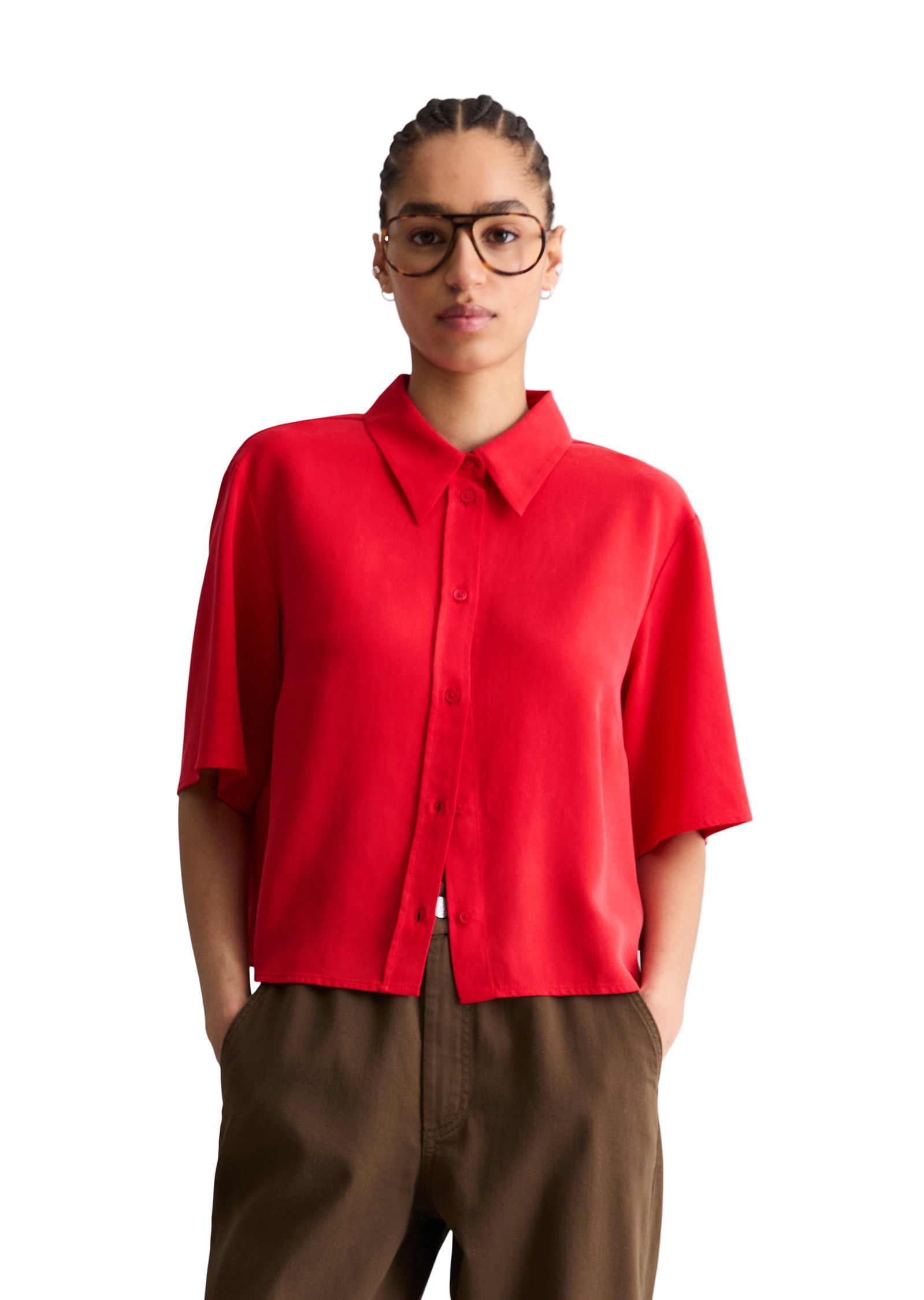 Marc OPolo DENIM Kurzarmbluse "aus TENCEL™ Lyocell" günstig online kaufen