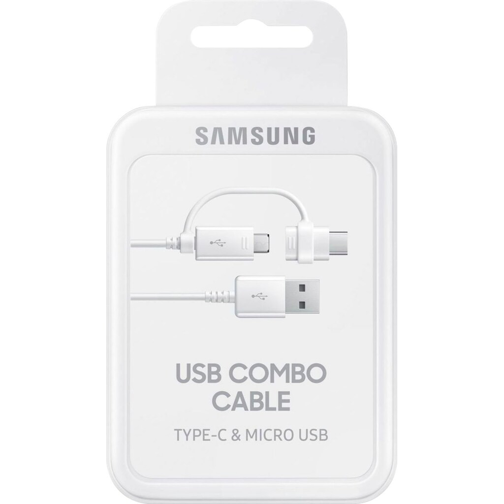 Samsung USB-Kabel »Datenkabel Micro-USB zu USB-A inkl USB-C Adapter«, USB Typ A-USB-C, Micro-USB, 150 cm