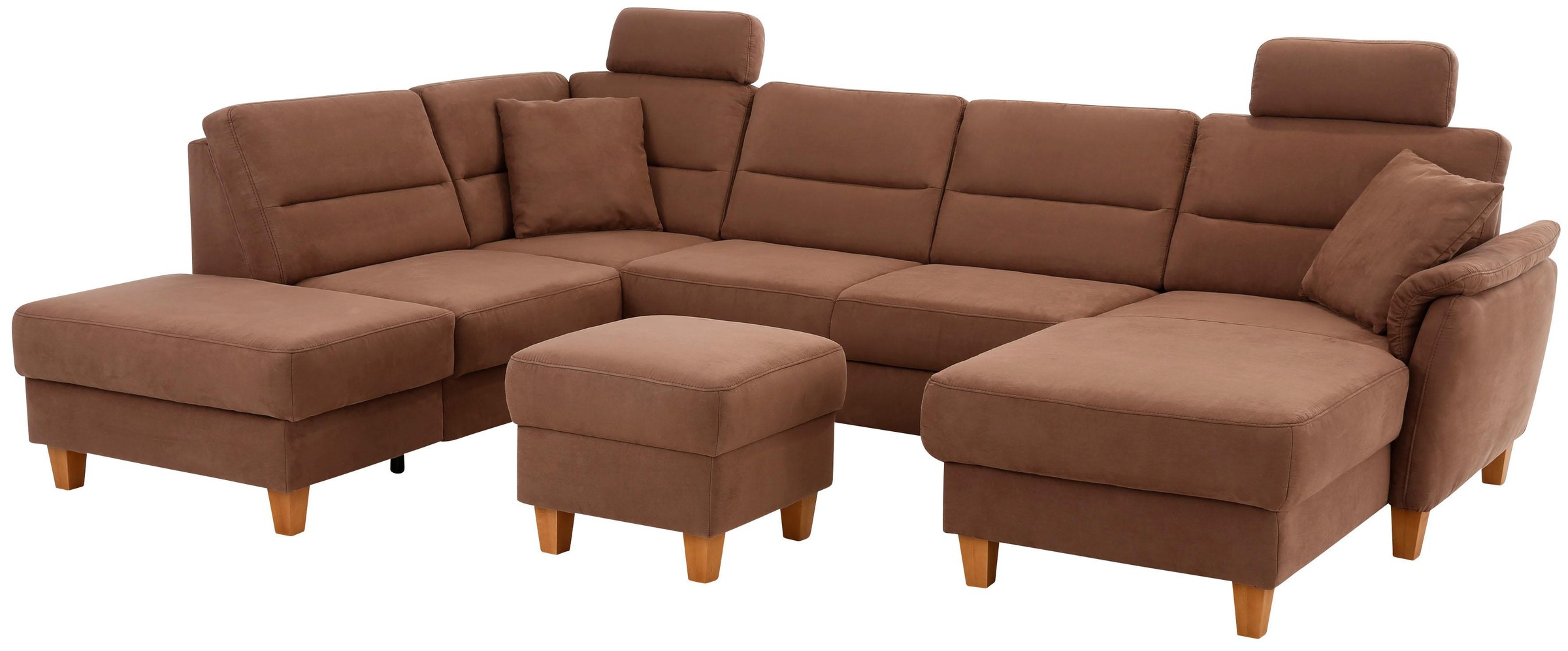 Home affaire Wohnlandschaft "Palmera U-Form, B: 308 cm" optional Bettfunkti günstig online kaufen