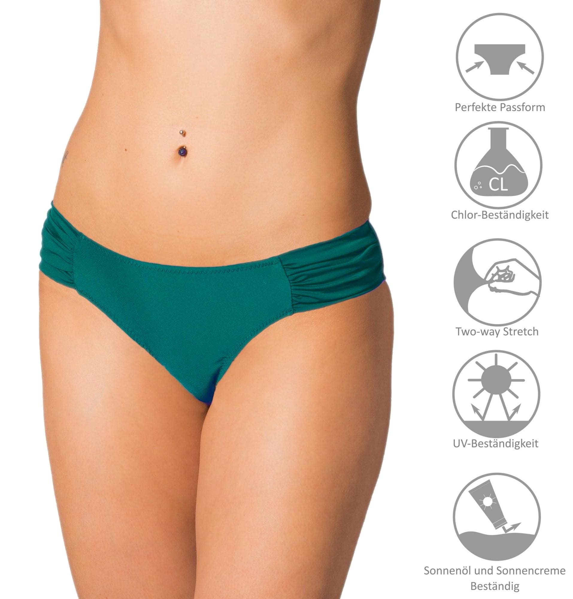 AQUARTI Bikini-Hose »Bikinihose Aquarti Damen Bikinihose mit seitlichen Raffungen«