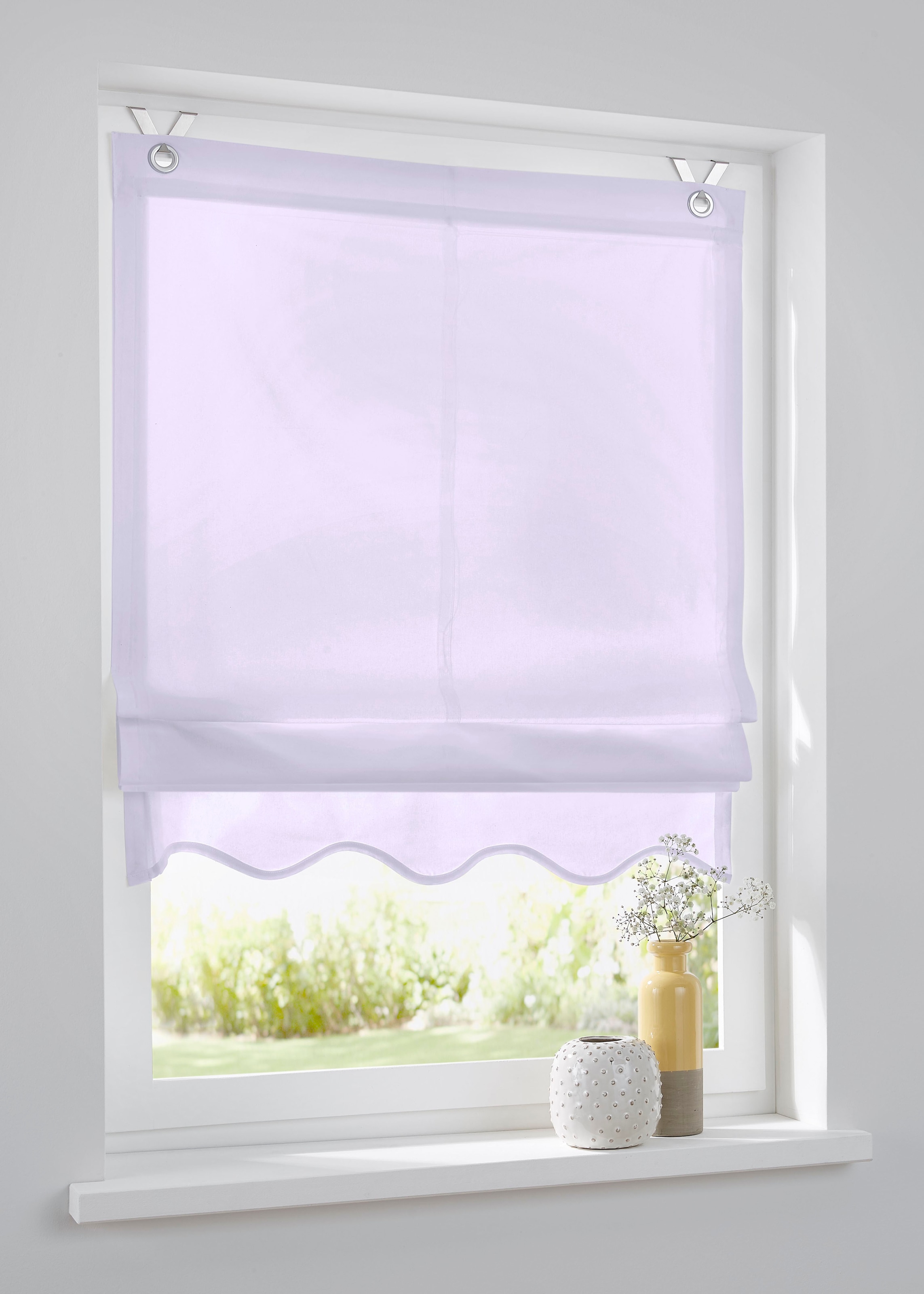 Kutti Raffrollo "Olivia" mit Hakenaufhängung ohne Bohren freihängend blickd günstig online kaufen