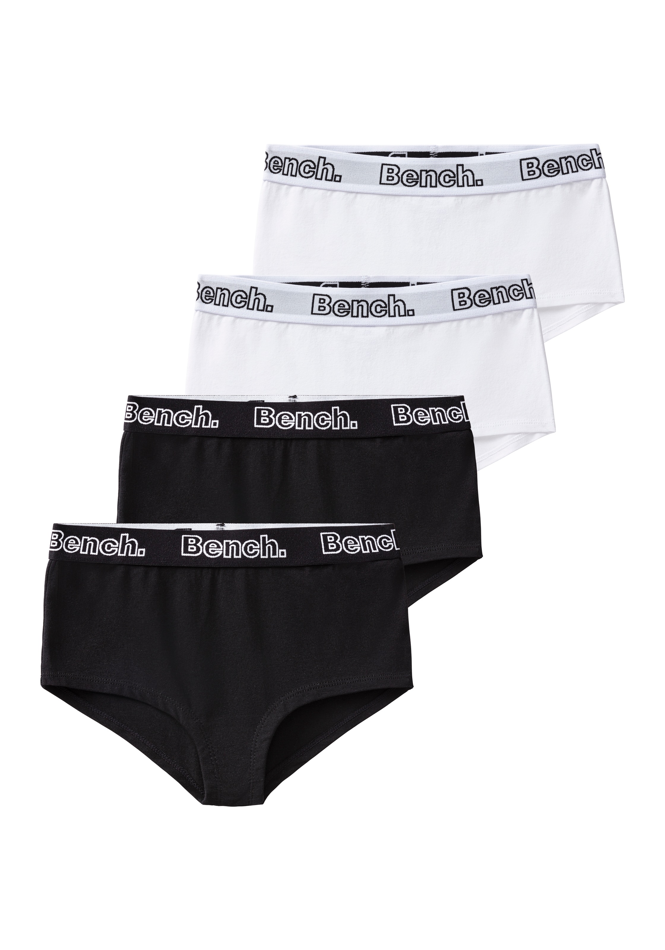 BENCH. Kinder Panty, Gr. 146, schwarz, Jersey, Obermaterial: 92% Baumwolle, 8% Elasthan, unifarben, Unterhosen, mit weichem Logo Webbund