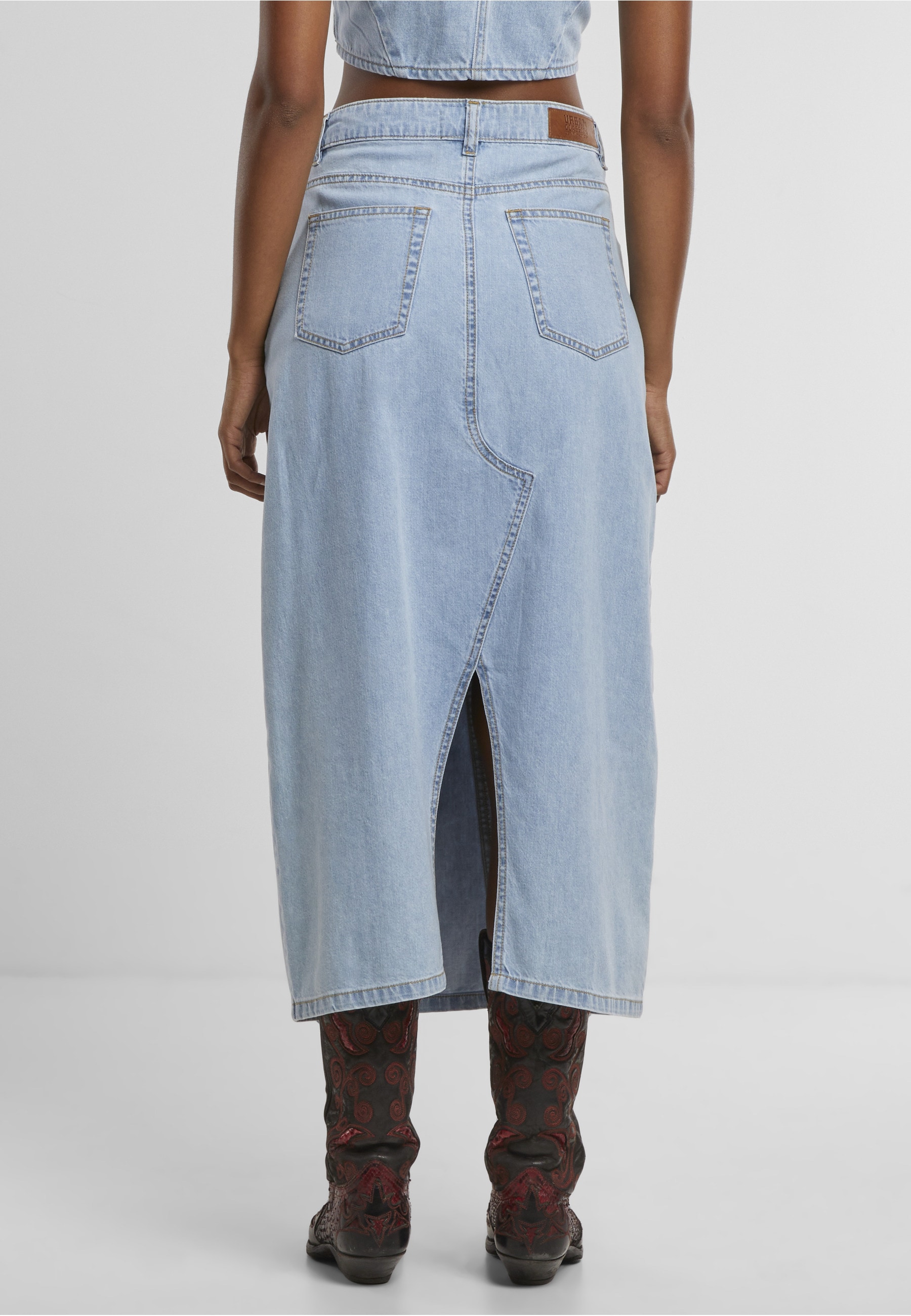 URBAN CLASSICS Sommerrock »Urban Classics Ladies Soft Denim Midi Skirt« 1 Stk.