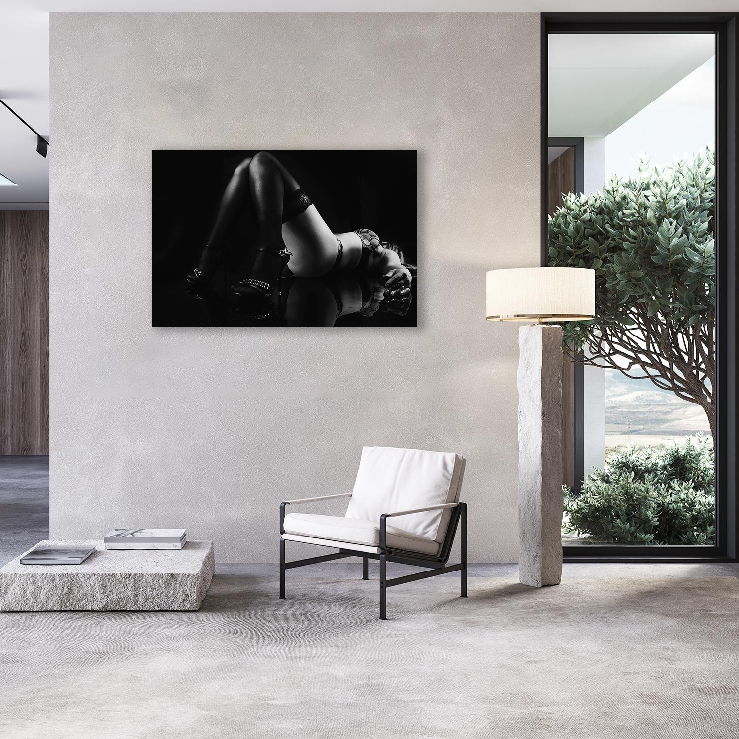 queence Alu-Dibond-Druck "Frau in erotischen Dessous und High Heels" Bilder von Frauen Erotische Bilder Frau Körper Modern Personen 1 Stk. tlg. Erotische Fotokunst in Galeriequalität inkl. Aufhängesystem