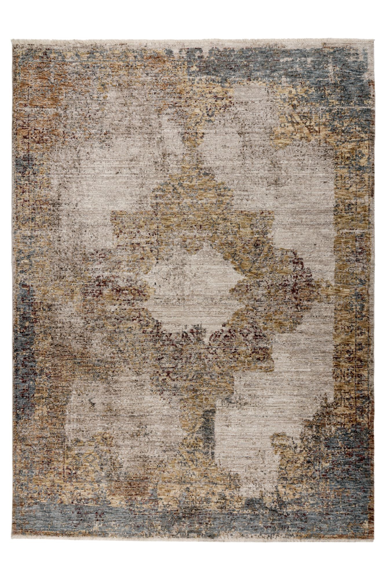 Teppich KAYOOM "Pono 722", multi, B:80cm H:10mm L:150cm, Polyester, Teppiche, Teppich, Kurzflor, Vintage, Modernes Muster, Fußbodenheizungsgeeignet