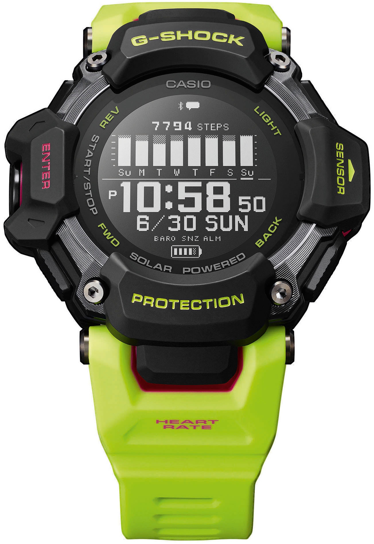 CASIO G-SHOCK Smartwatch »GBD-H2000-1A9ER«, (Solaruhr, Armbanduhr, Herrenuhr, Stoppfunktion, Weltzeit)