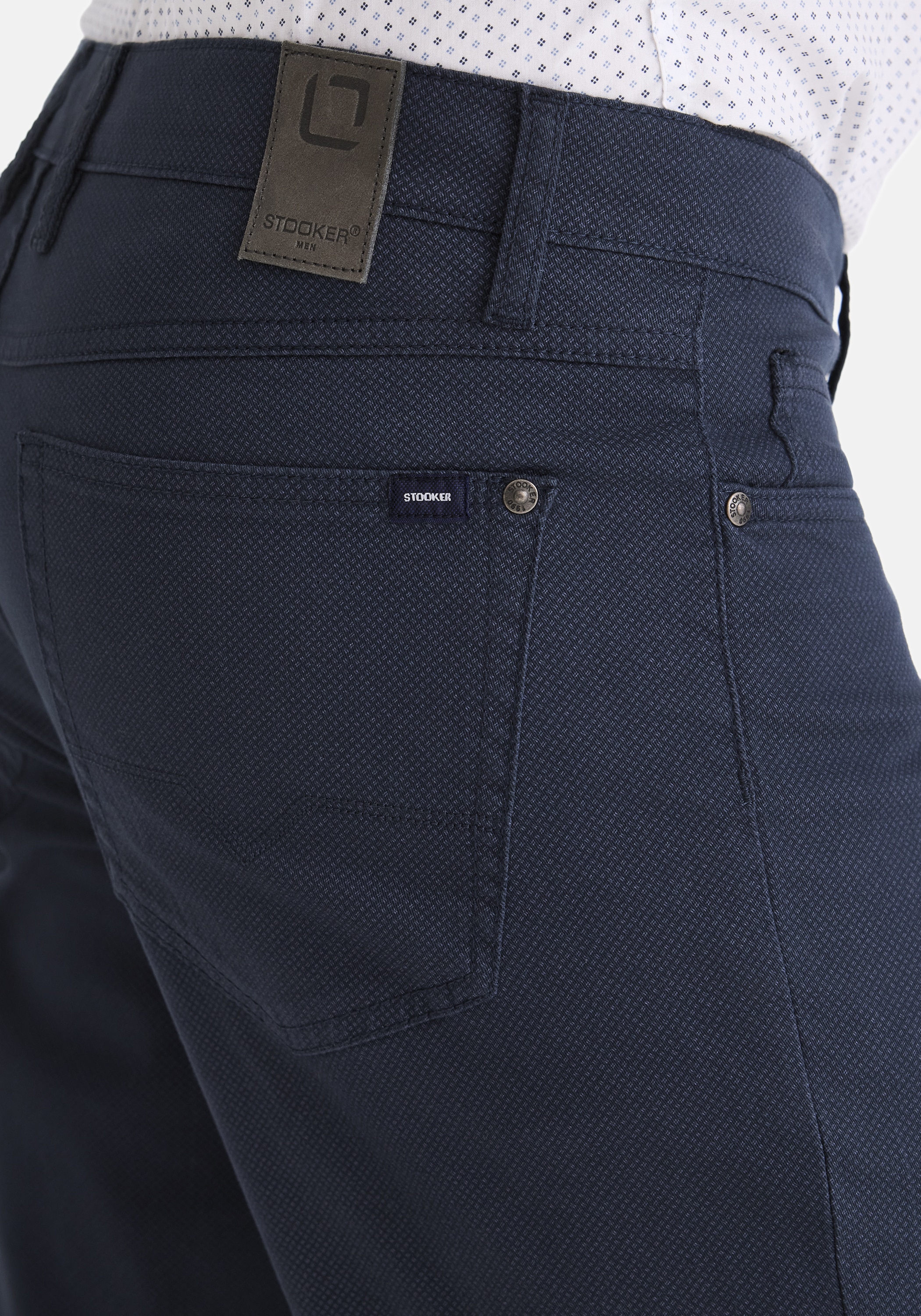 Stooker Men 5-Pocket-Jeans »Frisco Print Straight Fit«, Straight Fit Casual Clean Wash Twill Coloured Comfort Flex! für Herren