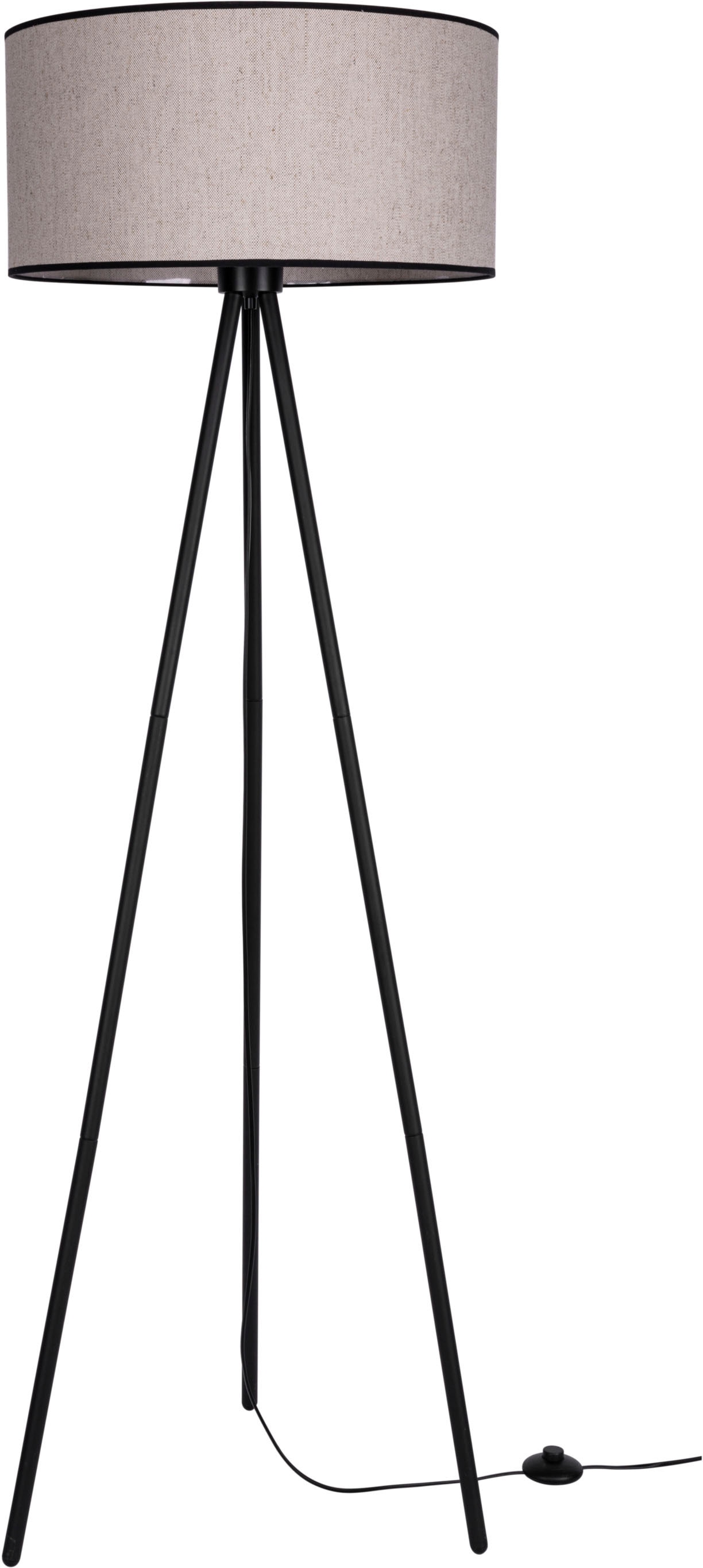 andas Stehlampe »Virrat, im skandinavischen Stil«, 1 flammig-flammig, Stehleuchte mit Leinenschirm, im zeitlosen Design, Made in Europe