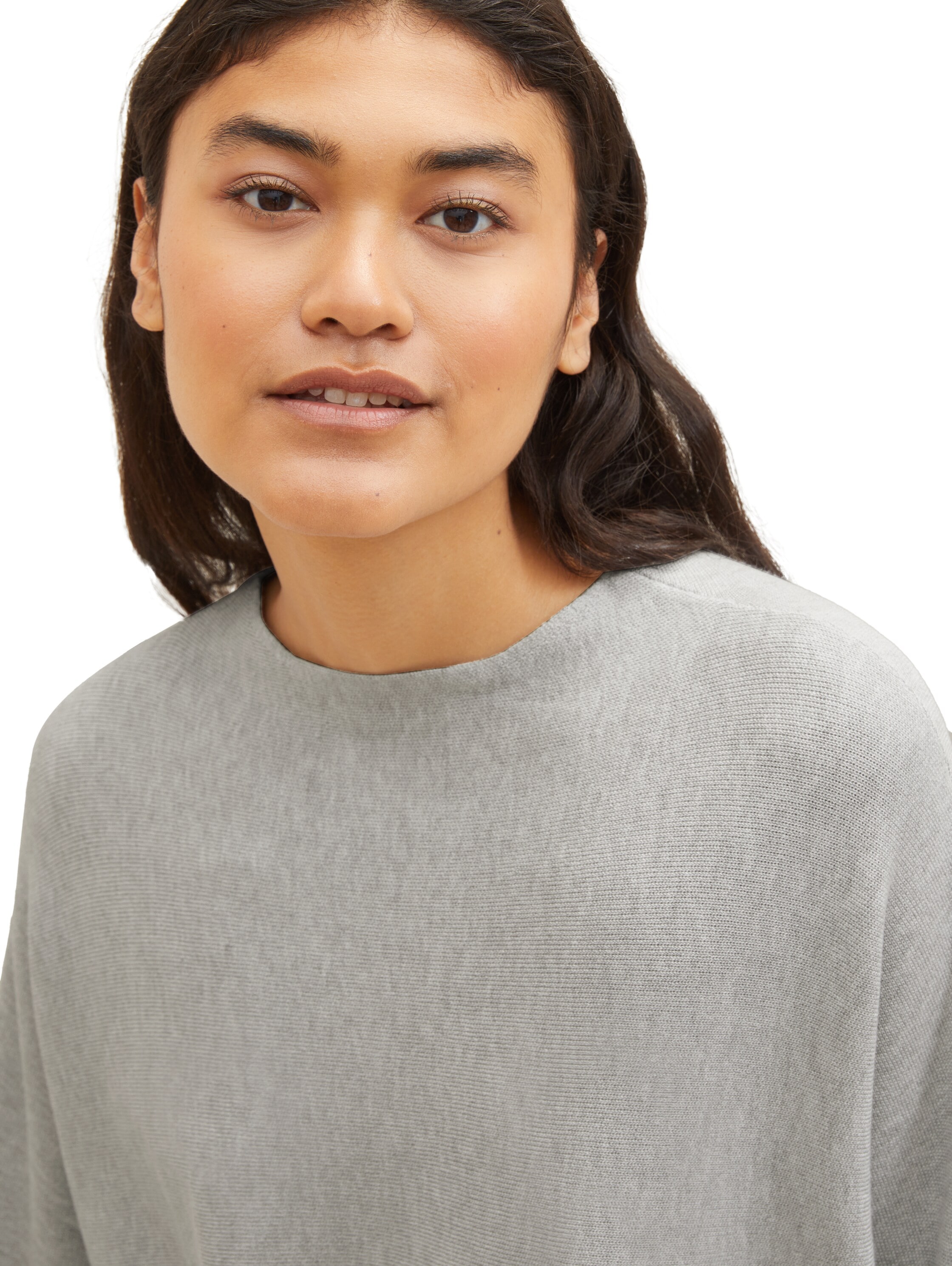 TOM TAILOR Denim Rundhalspullover, unifarben