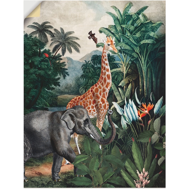 Artland Wandbild »Afrikanischer Dschungel«, Wildtiere, (1 St.), als Alubild,  Leinwandbild, Wandaufkleber oder Poster in versch. Größen kaufen | BAUR