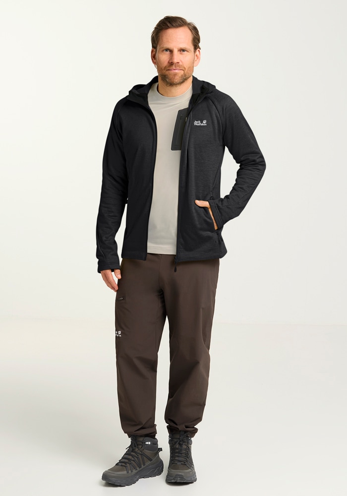 Jack Wolfskin Fleecejacke »PEAK DISTRICT HOODED FZ M«, mit Kapuze
