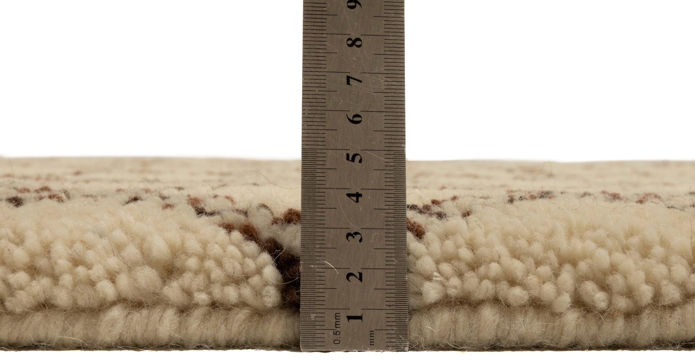 THEKO Wollteppich »MARMOUCHA 05«, rechteckig, 24 mm Höhe, reine Wolle, Rauten Design, mit Fransen, auch als Läufer