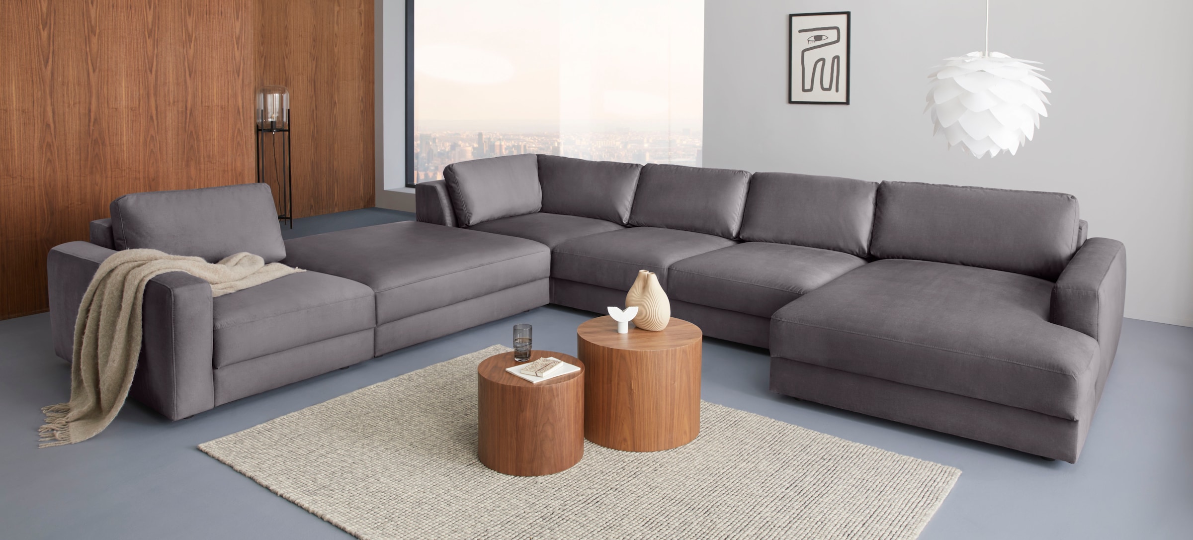 Places of Style Wohnlandschaft "Bloomfield, Mega Polsterprogramm, Breite 40 günstig online kaufen