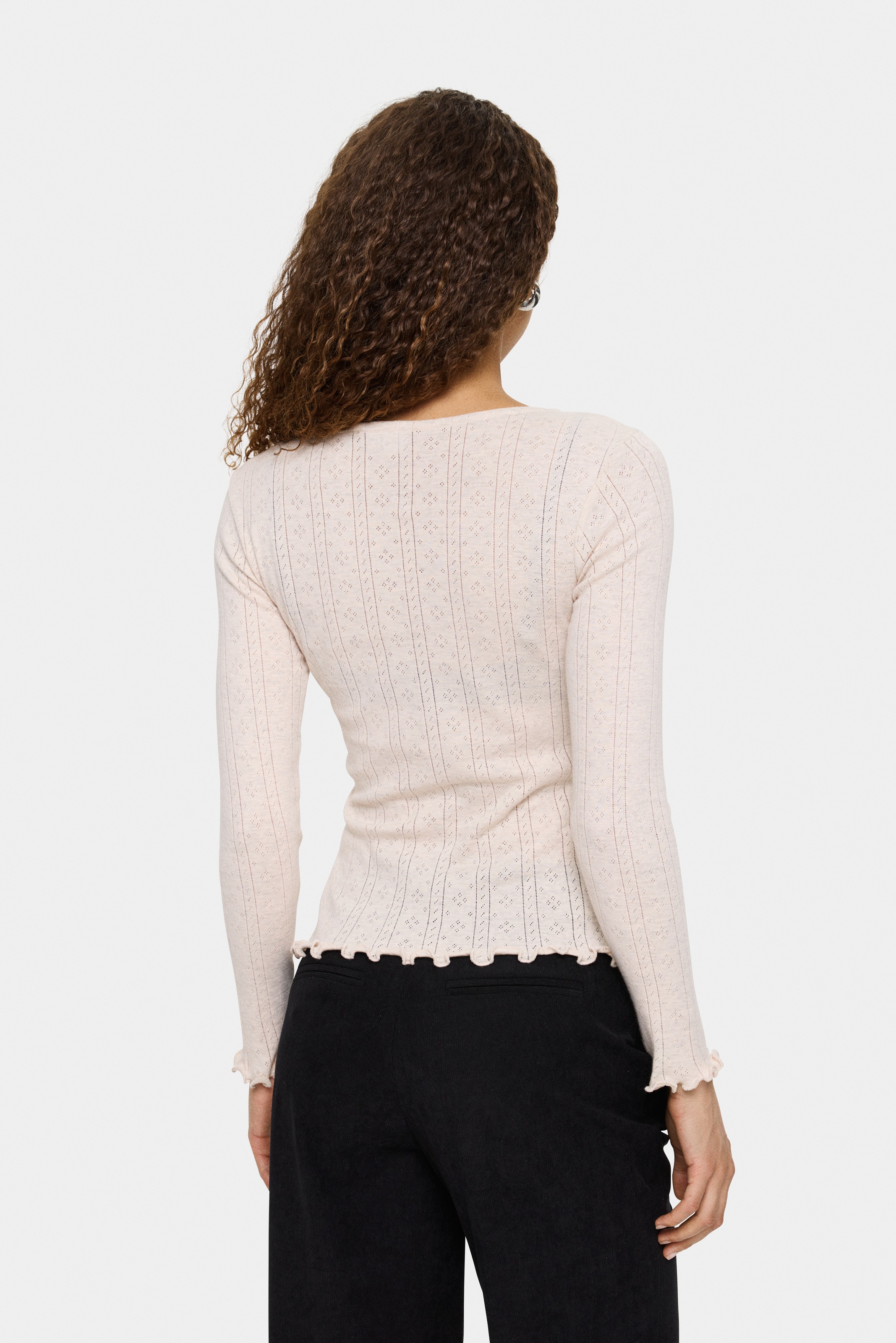 Saint Tropez Langarmshirt "GruSZ" gewellter Saum günstig online kaufen