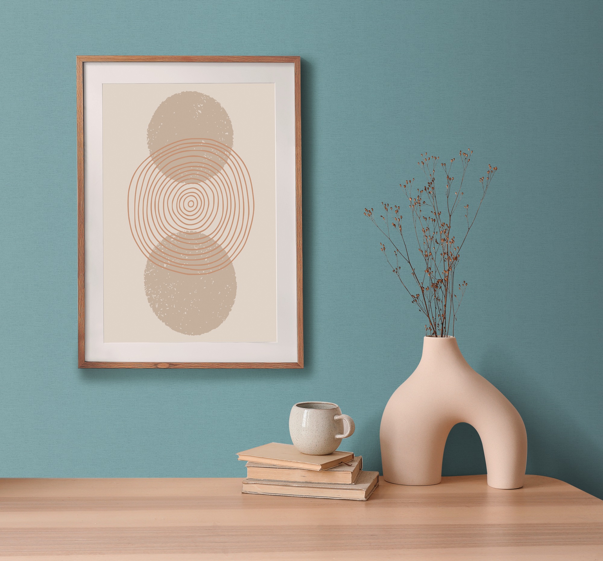 living walls Vliestapete »Abstrakte Fototapete mit natürlichen Formen« matt glatt