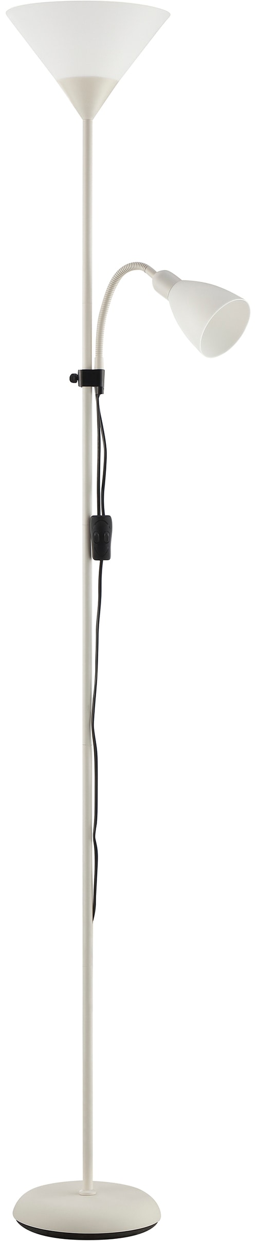 Brilliant Deckenfluter »Spari« E27 1 Stk. 180cm, E27+E14 Fassung, verstellbarer Arm, Aluminium/Kunststoff