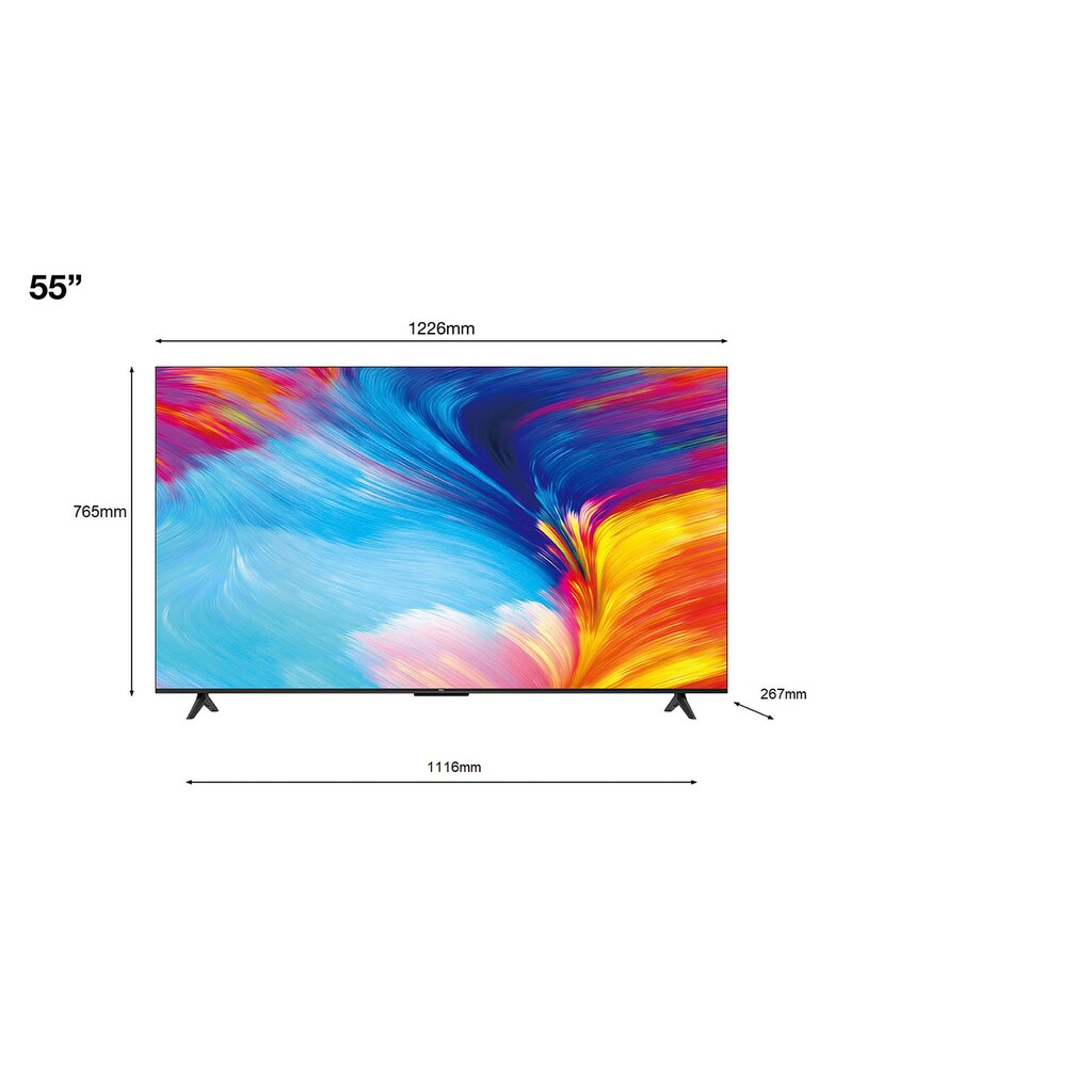 TCL LED-Fernseher »55P631X1«, 139 cm/55 Zoll, 4K Ultra HD, Android TV-Google TV-Smart-TV