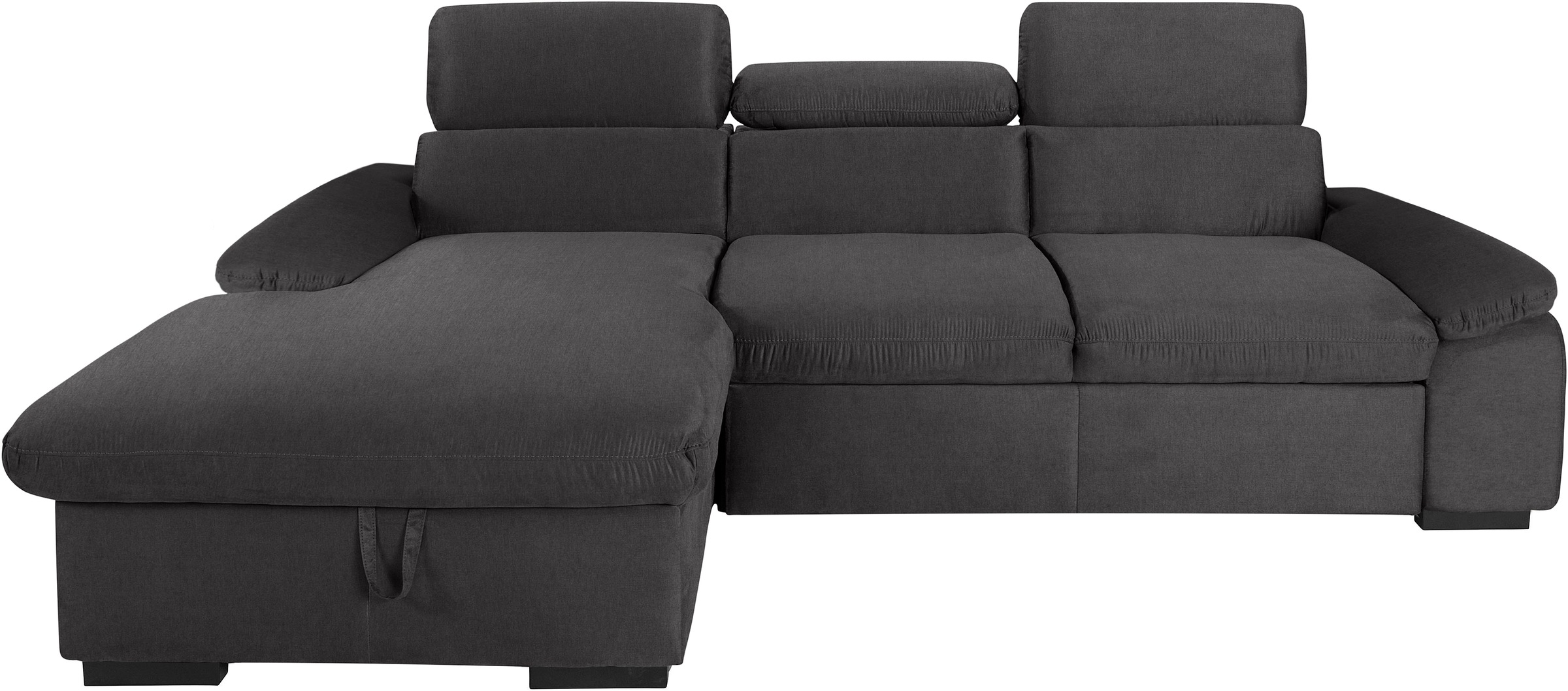 COTTA Ecksofa »Lola L-Form mit Kopfteilfunktion & Hocker«, (Set, mit Hocker), wahlweise mit Bettfunktion, Bettkasten & Armteilverstellung