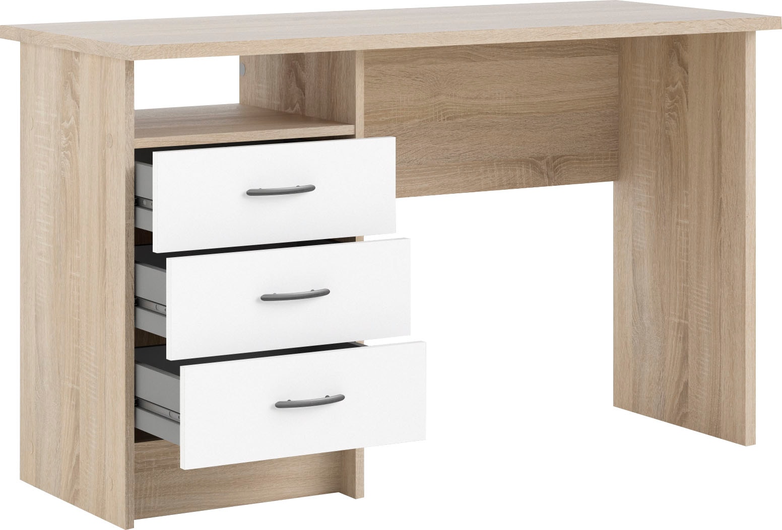 INOSIGN Schreibtisch »Function Plus, Arbeitstisch, Bürotisch«, Computertisch mit 3 Schubladen, Breite 120 cm, Tiefe 48 cm