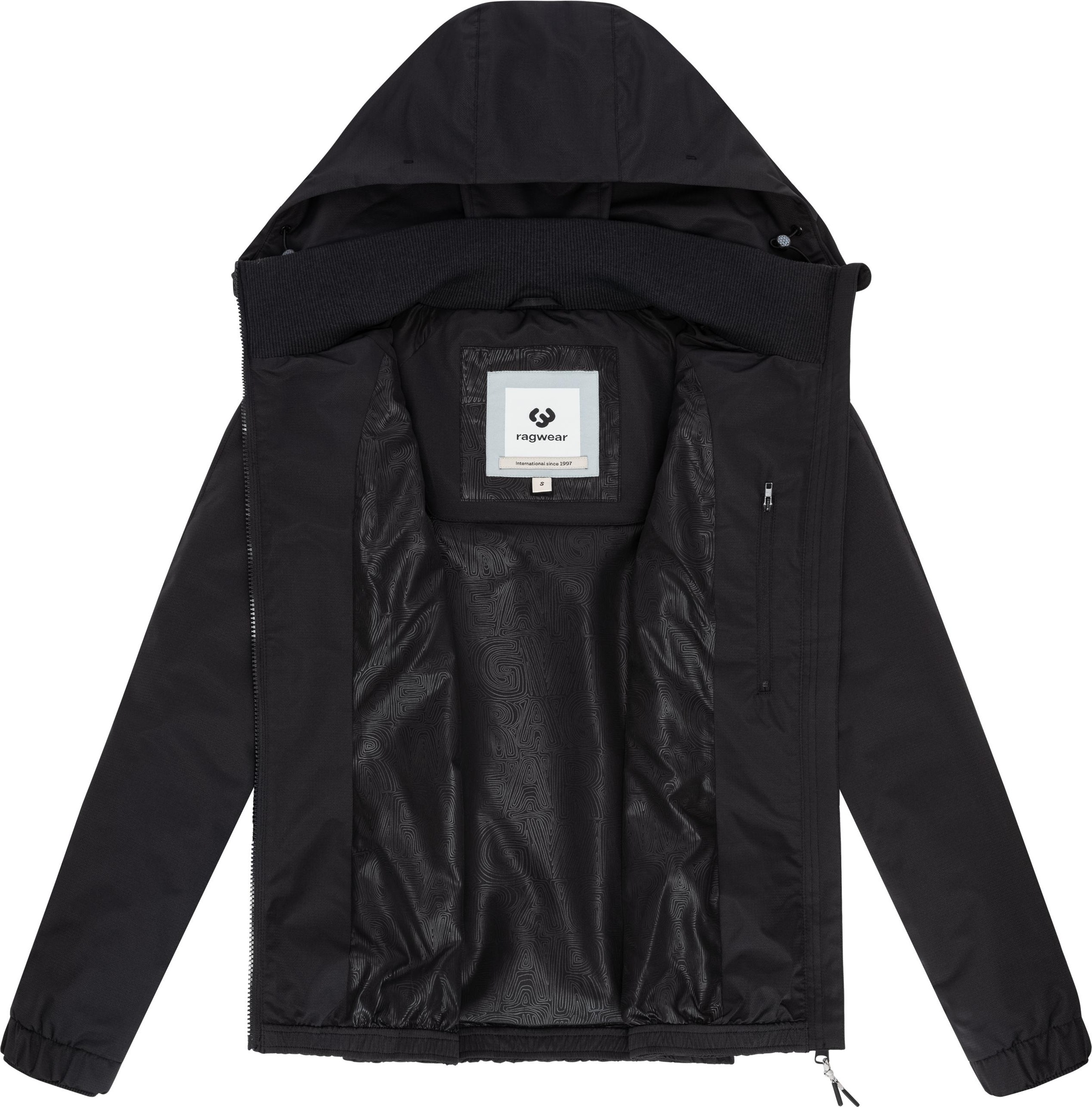 Ragwear Outdoorjacke »Dizzie Tech«, mit Kapuze, Wasserdichte Damen Übergangsjacke mit großer Kapuze