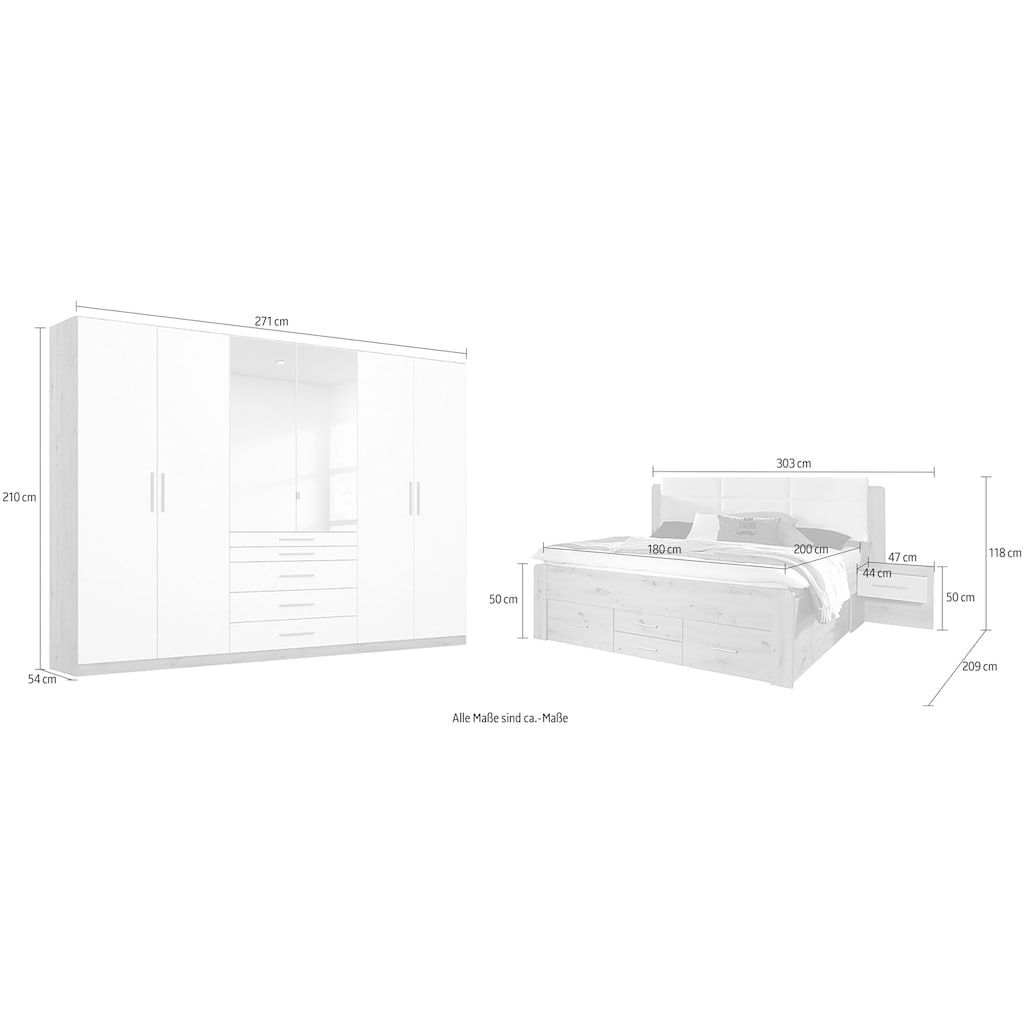 rauch Schlafzimmer-Set »Weingarten«, (Set, 4 St.)