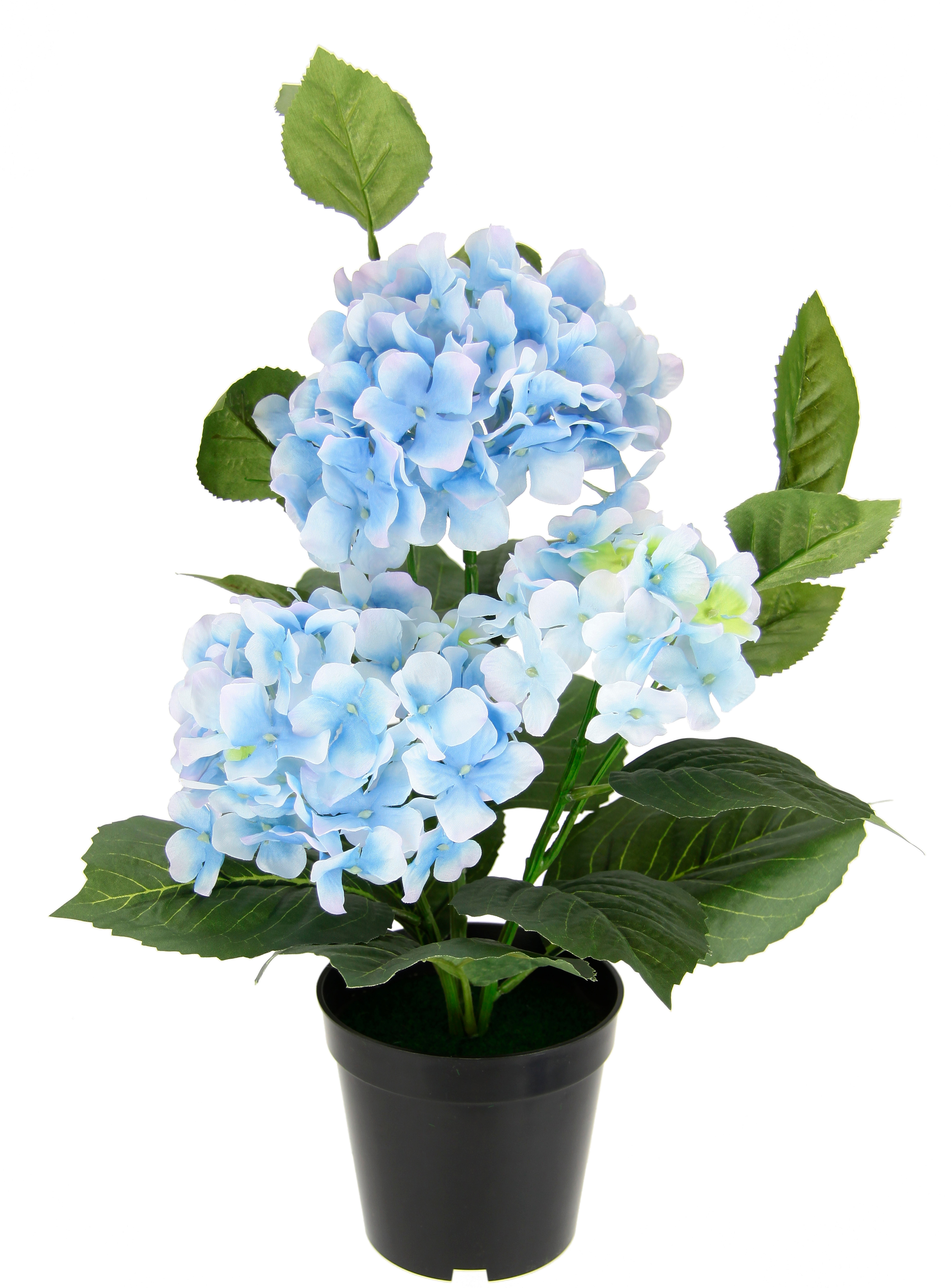 I.GE.A. Kunstblume "Hortensien" Künstliche Hortensie im Topf Blume Hortensienbusch künstlich Pflanze