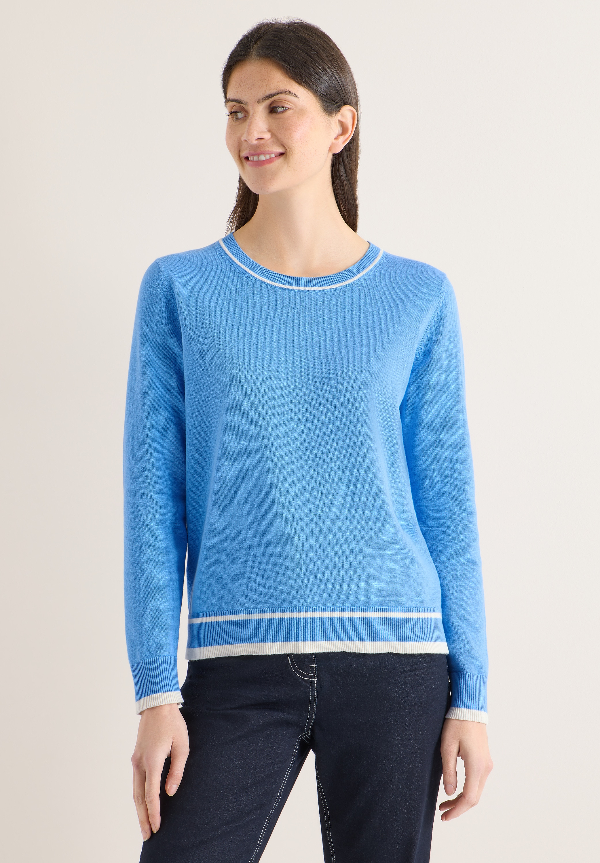 Cecil Longpullover mit Kontrastdetail günstig online kaufen