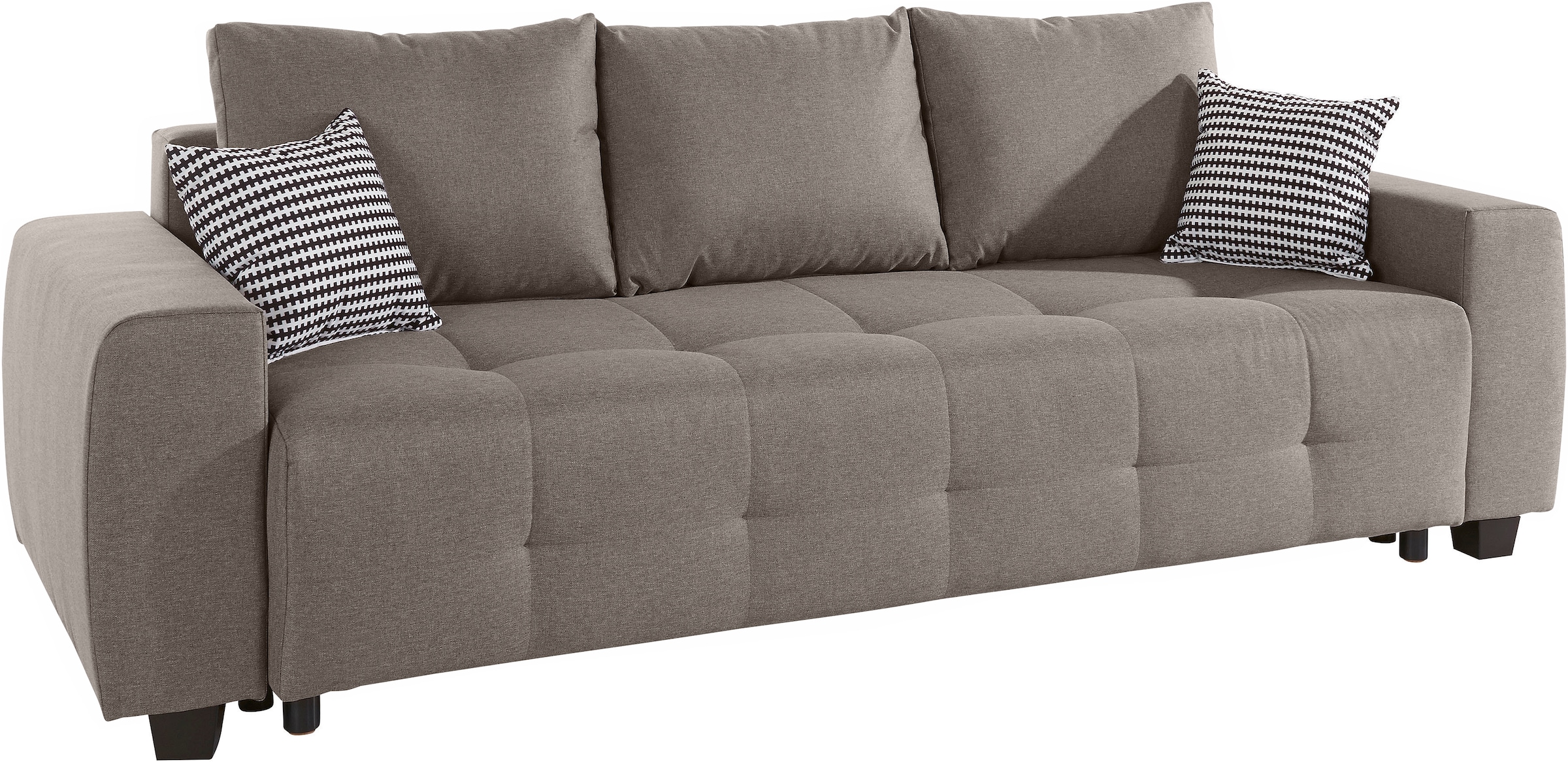 COLLECTION AB Schlafsofa »Bella«, mit Bettfunktion und Bettkasten, inkl. loser Rücken- und Zierkissen