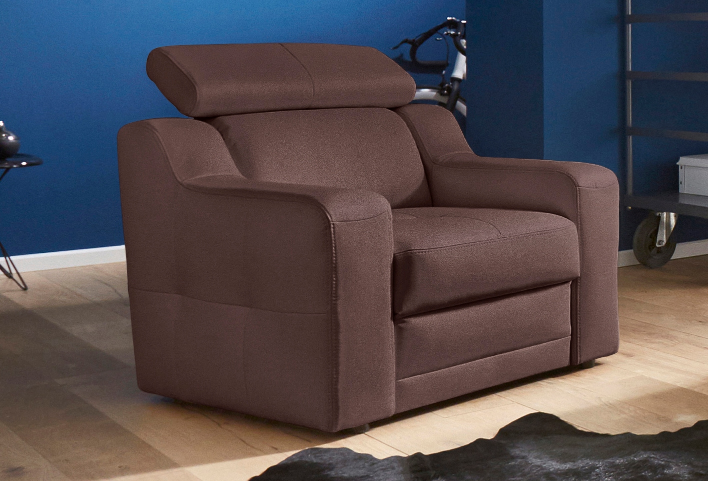exxpo - sofa fashion Sessel "Lotos, Loungesessel" mit Kopf- bzw. Rückenteil günstig online kaufen