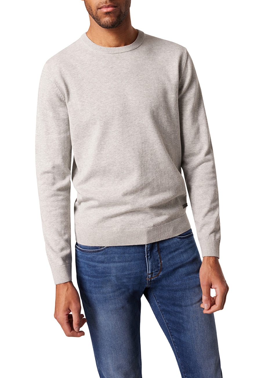Pierre Cardin Rundhalspullover "Strick RH", mit Rippbündchen günstig online kaufen