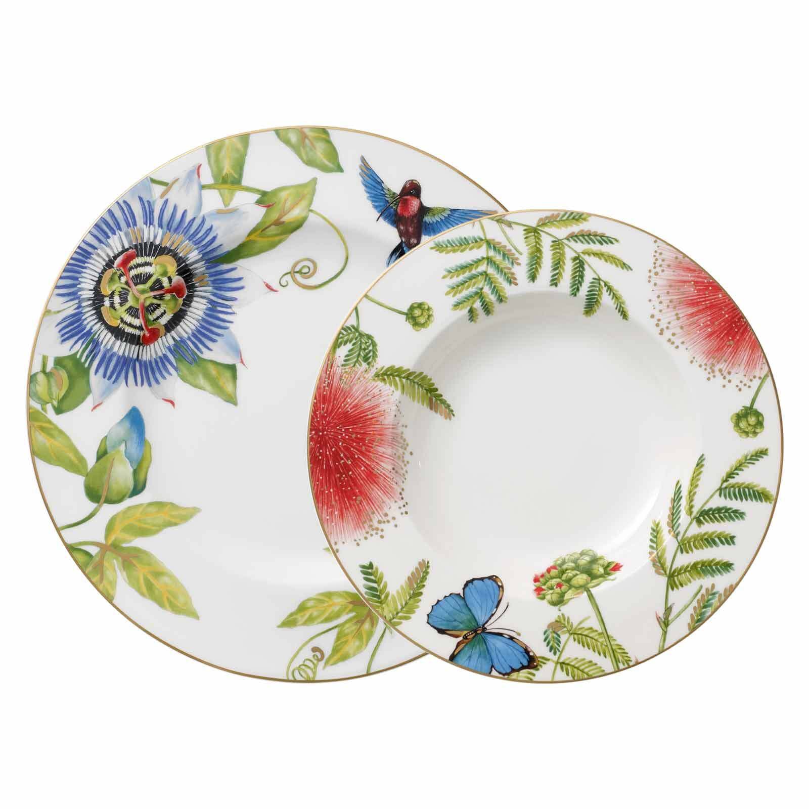 Villeroy & Boch Geschirr-Set "Tafelservice Amazonia Anmut 12er Set bunt" Handwäsche wird empfohlen