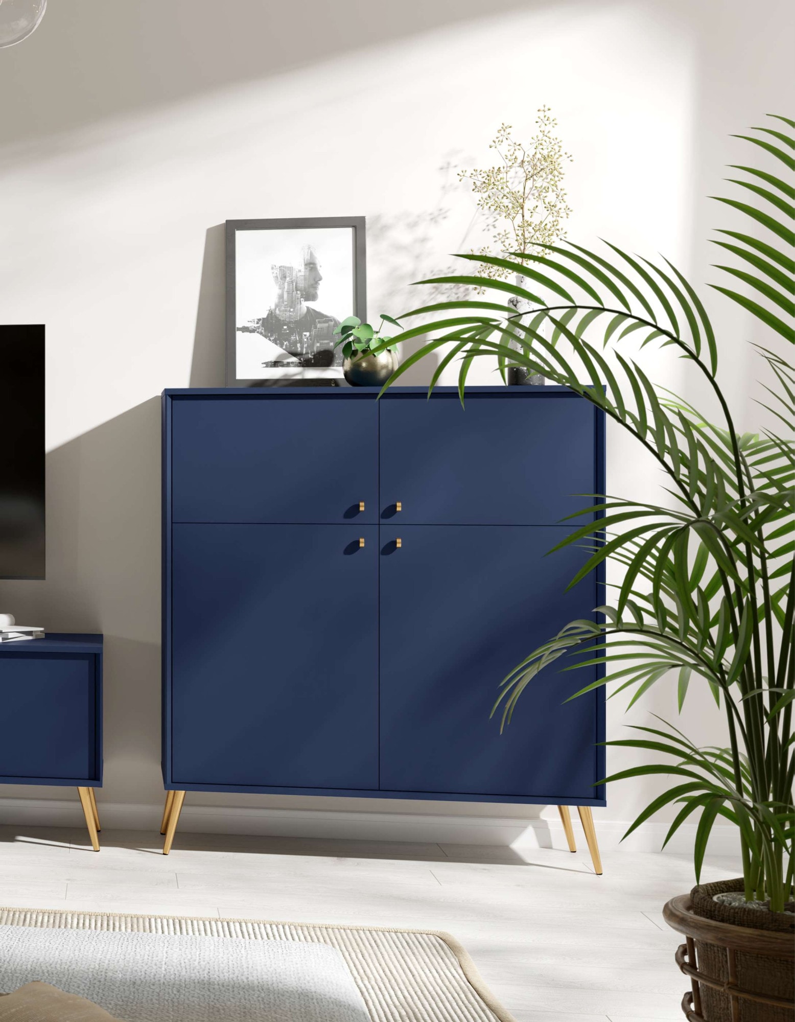 Home affaire Sideboard "ROMILDA Kommode mit 4 Türen, 6 Fächer, B/T/H: 105/4 günstig online kaufen