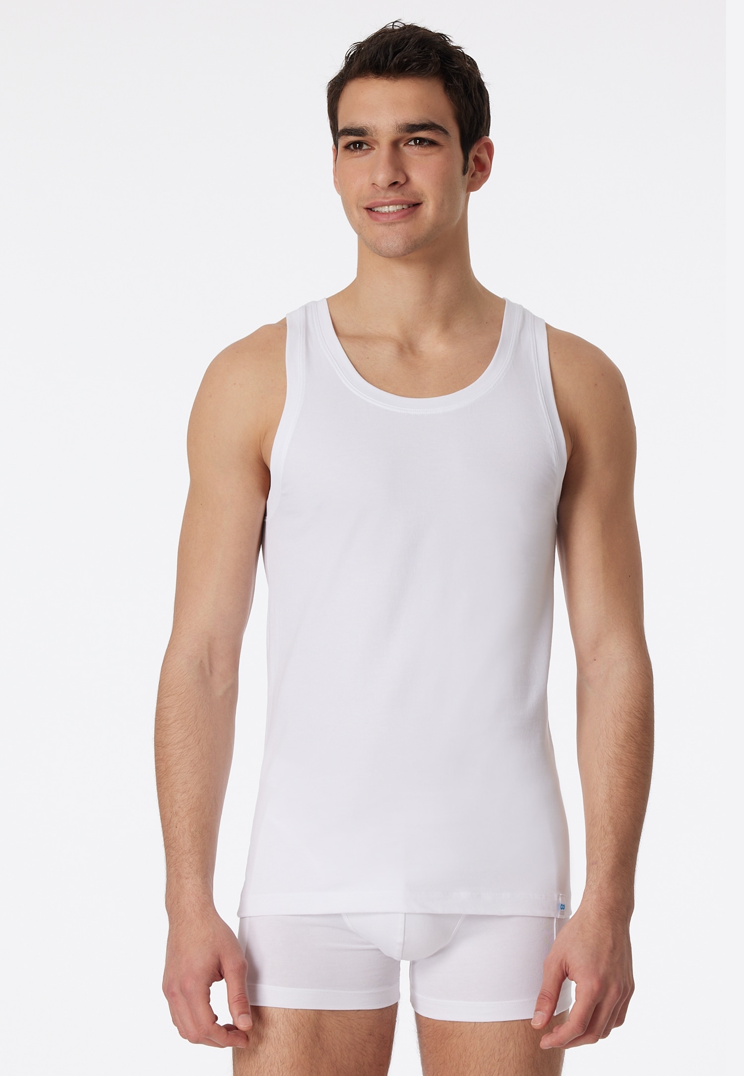 Schiesser Unterhemd "Long Life Rib" mit Rundhalsausschnitt, Cotton-Mix