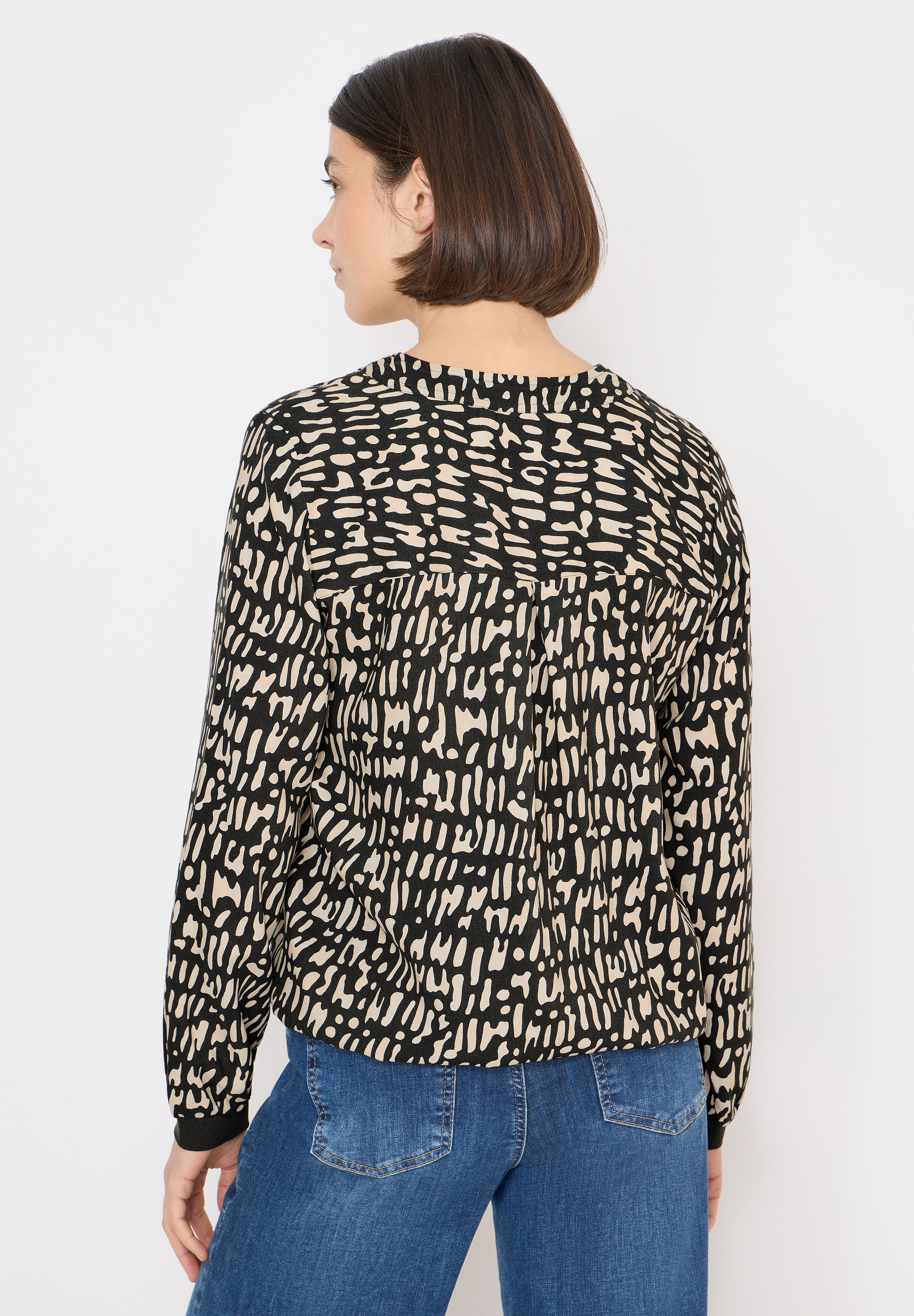 Cecil Langarmbluse mit V-Ausschnitt günstig online kaufen