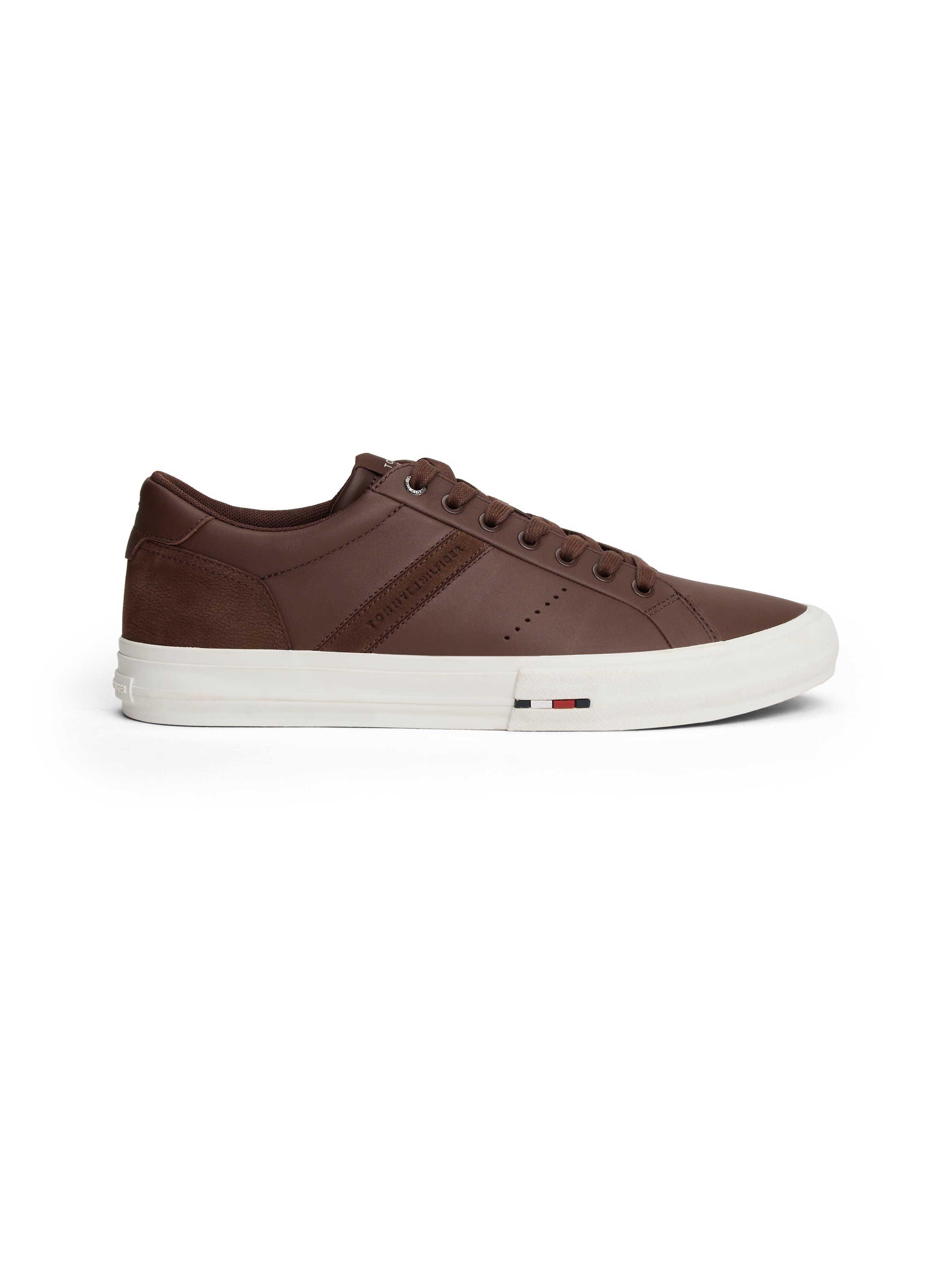 Tommy Hilfiger Sneaker »TH HI VULC LTH STREET«, Freizeitschuh, Halbschuh, Schnürer mit weich gepolstertem Schaftrand