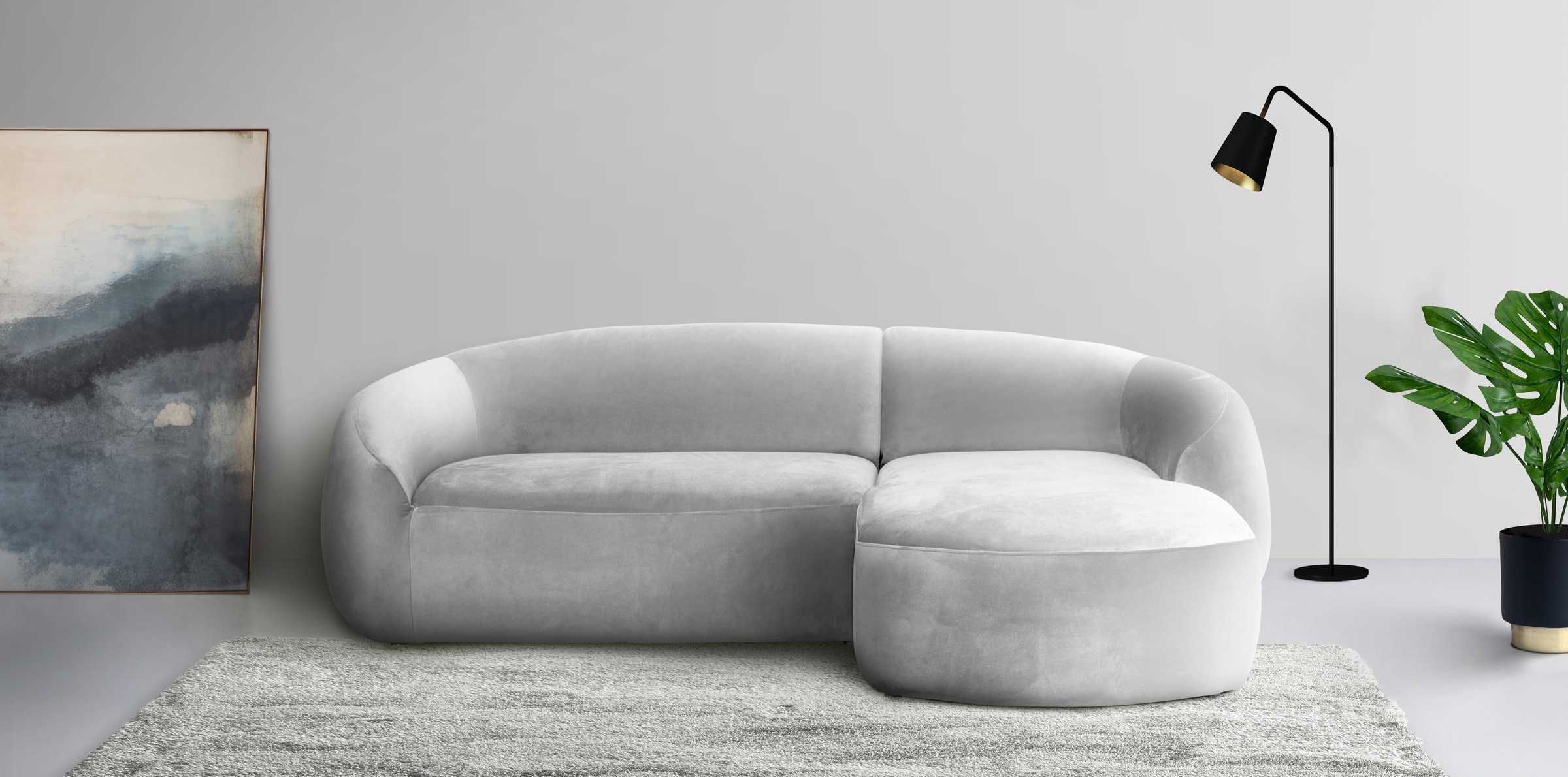 LeGer Home by Lena Gercke Ecksofa "L-Form, Designersofa, organische Form, M günstig online kaufen