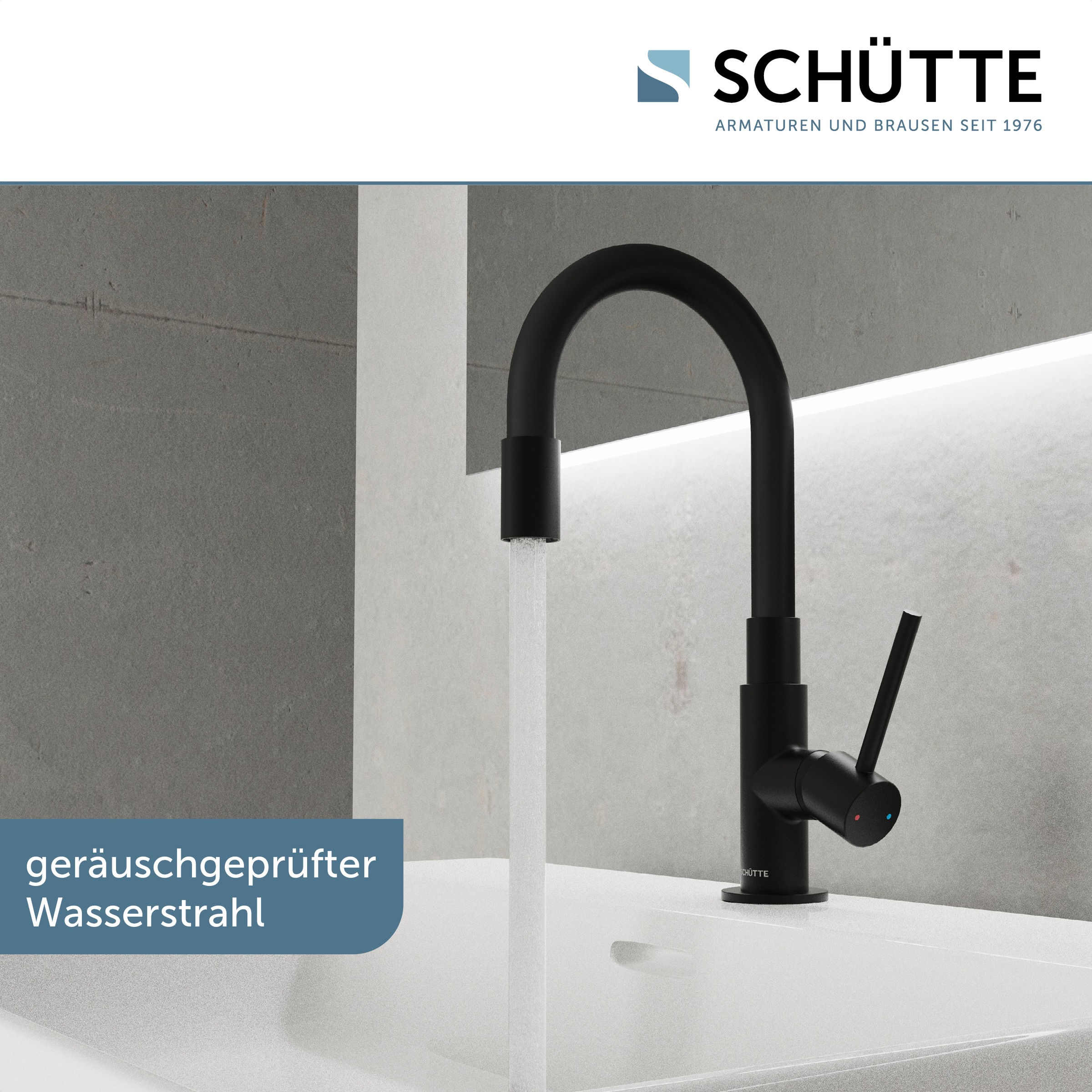 Schütte Waschtischarmatur »GLASGOW« Hochdruck Armatur Bad, 360° schwenkbarer Wasserhahn