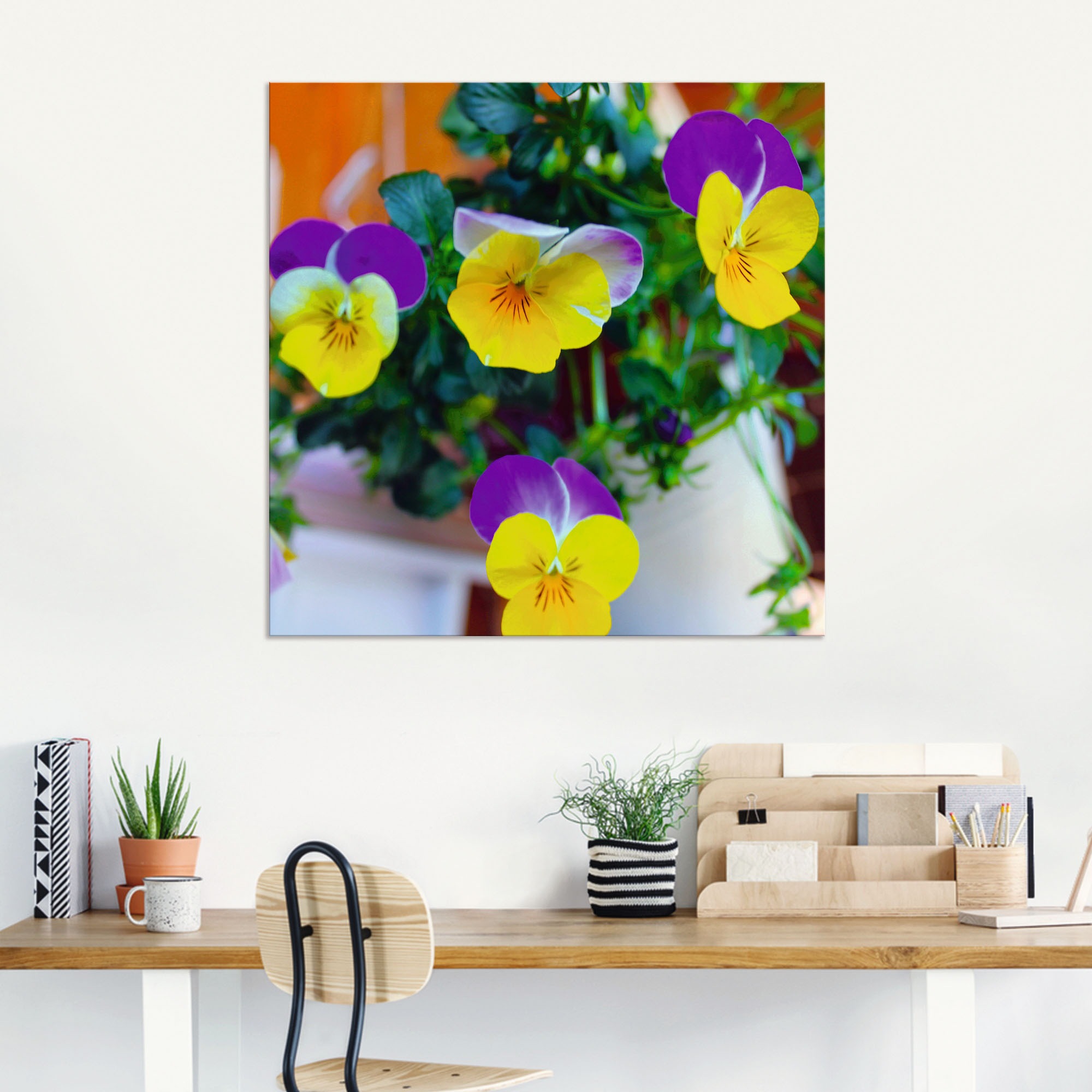 Artland Wandbild »Hornveilchen«, Blumenbilder, (1 St.), als Alubild, Leinwandbild, Wandaufkleber oder Poster in versch. Größen