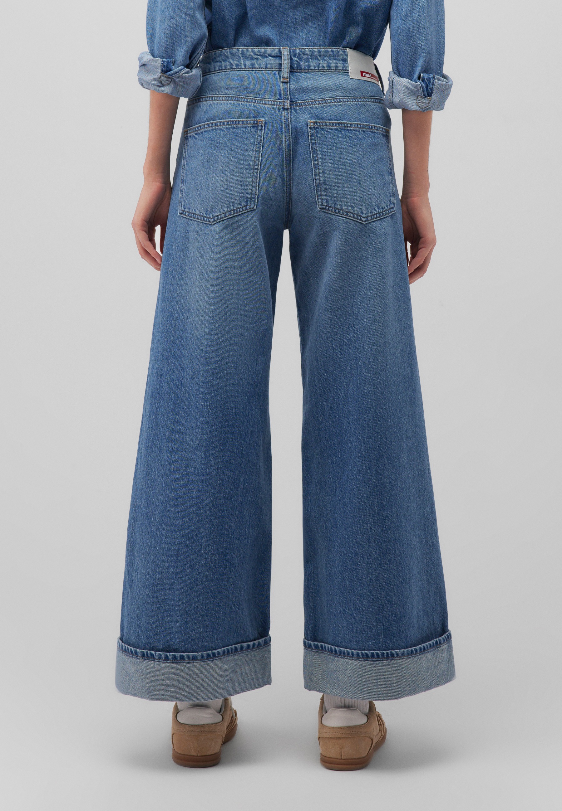 Mavi Weite Jeans »KYOTO«, Cuffed Wide Leg Jeans